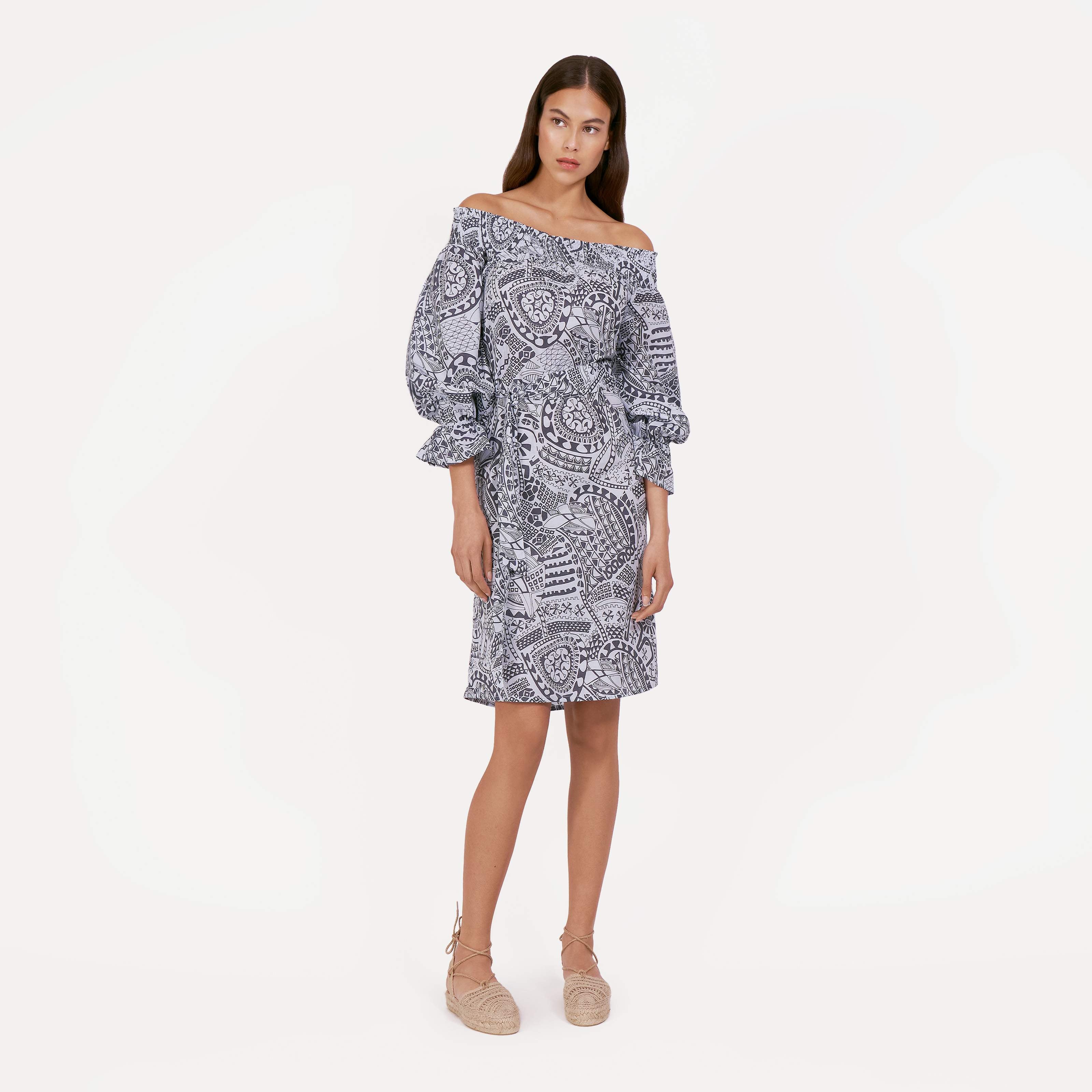 Printed cotton dress