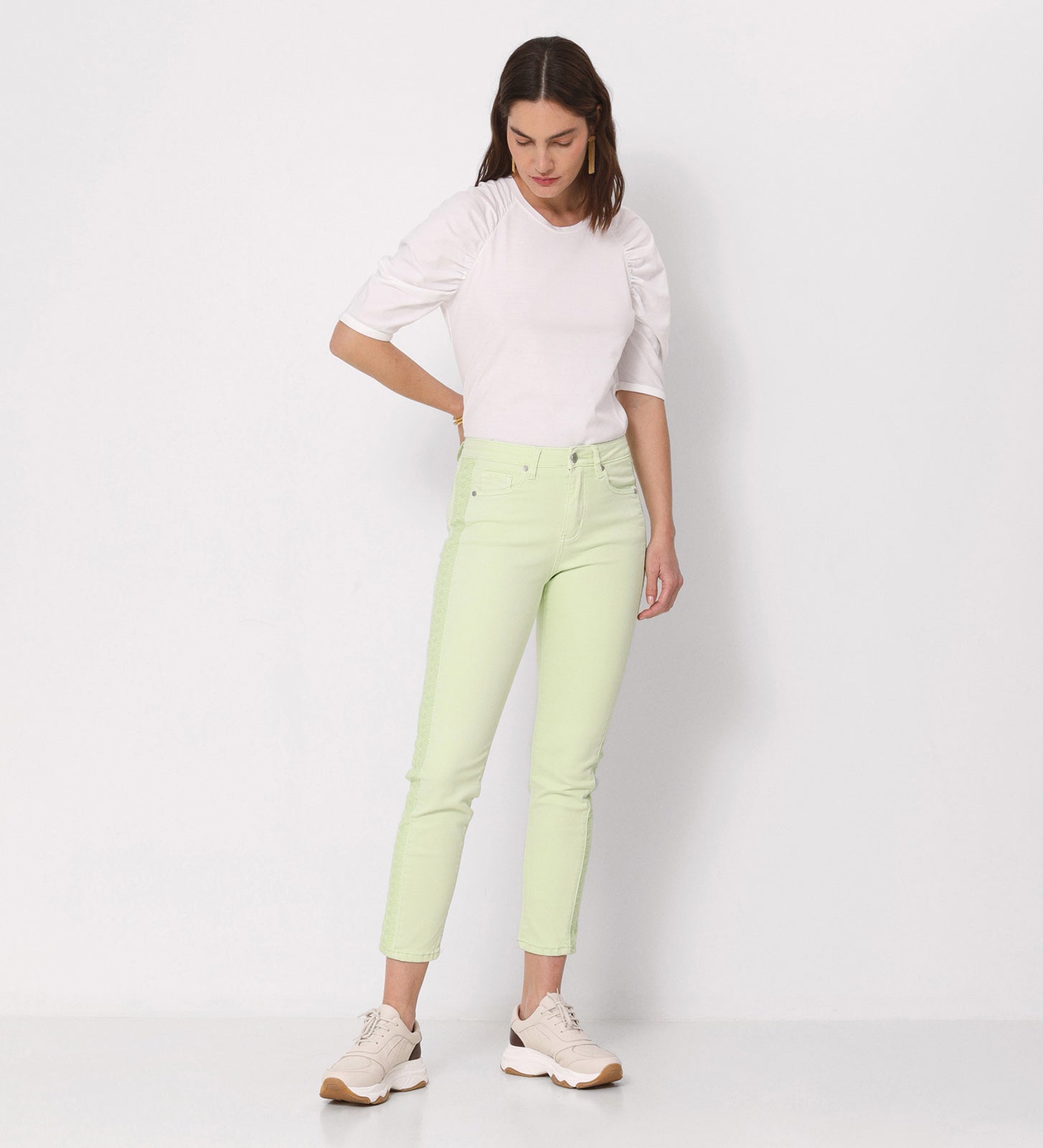 Pantalon long brodé