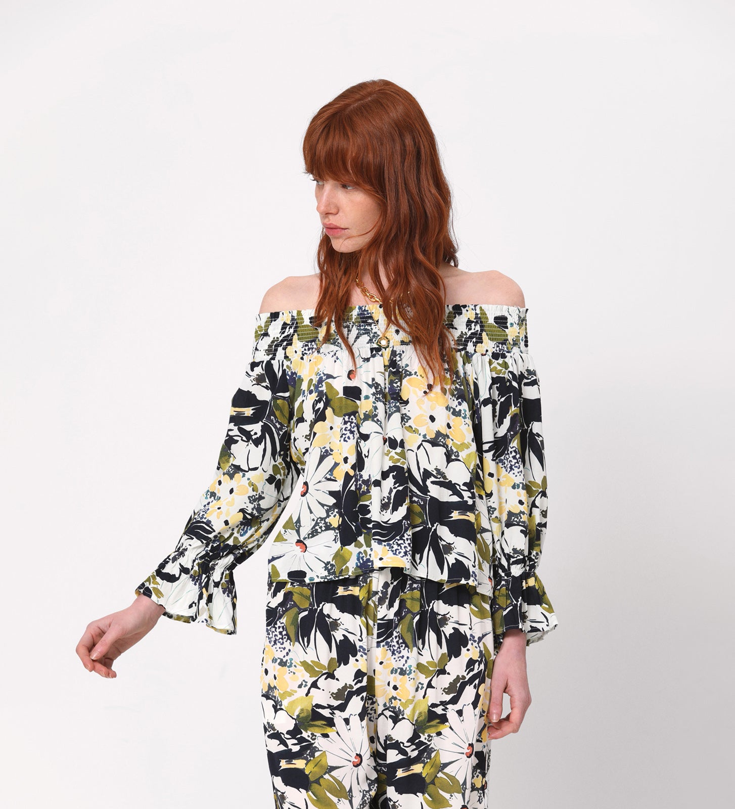 Flowing printed blouse