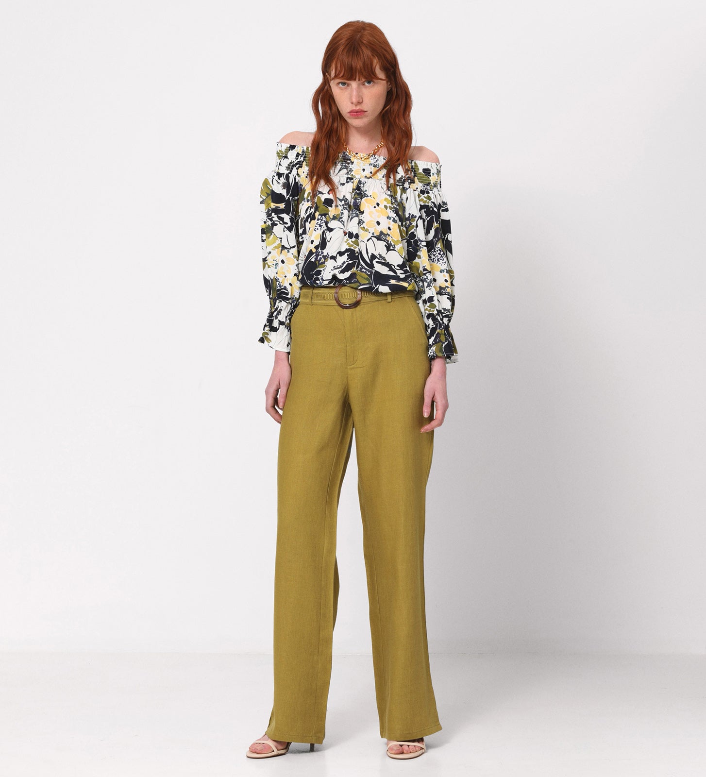 Flowing printed blouse