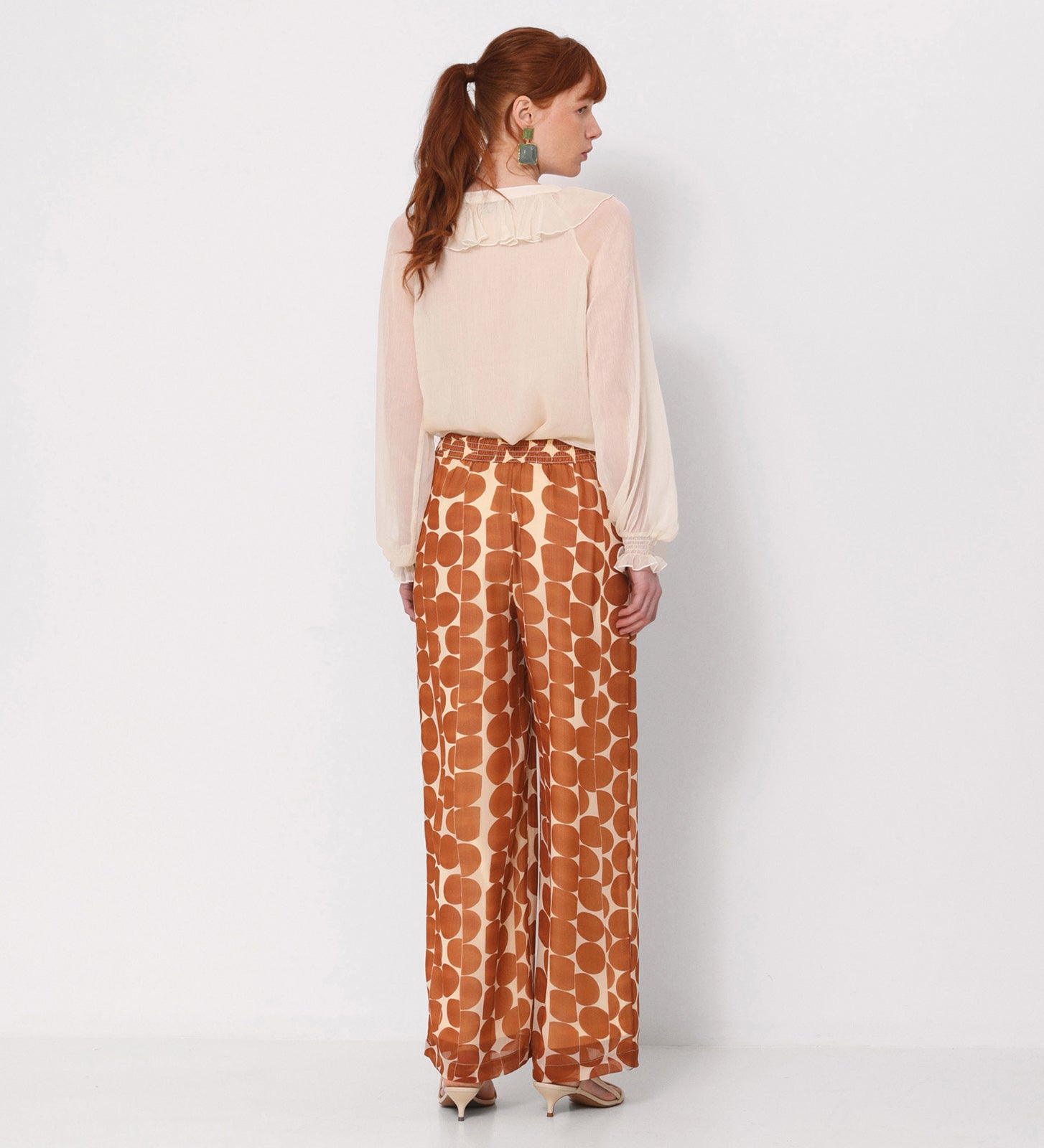 Pantalon large imprimé