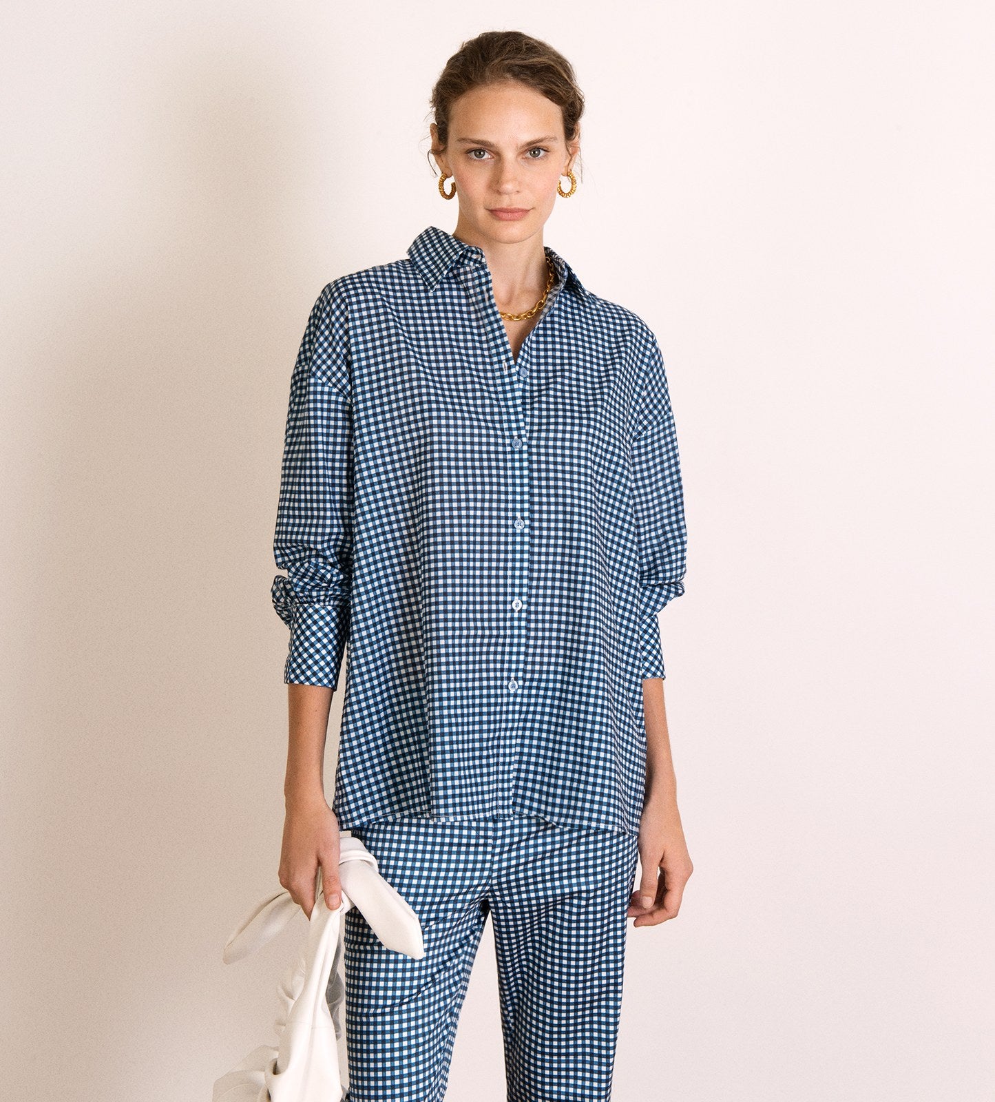Printed cotton blouse