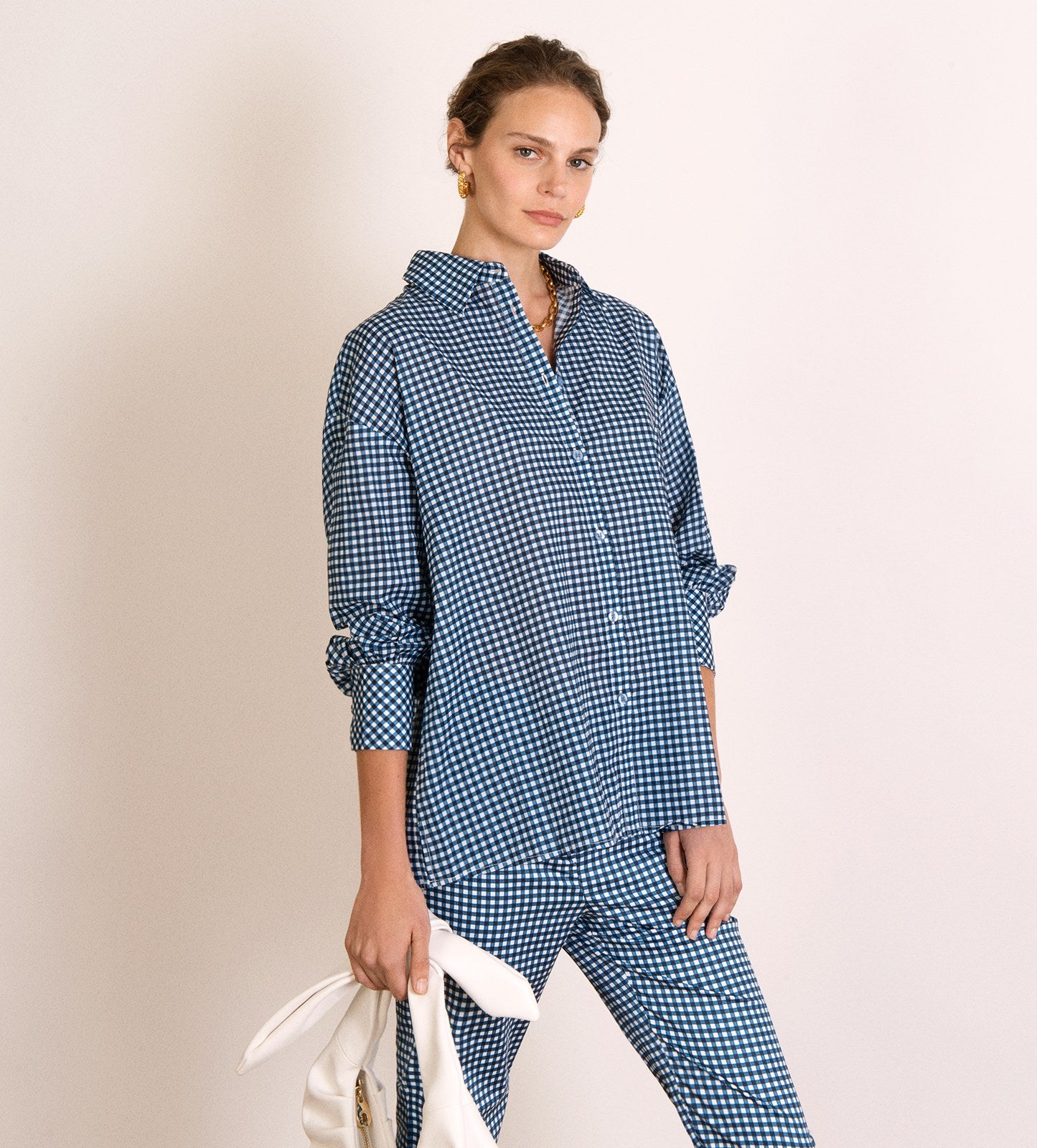 Printed cotton blouse