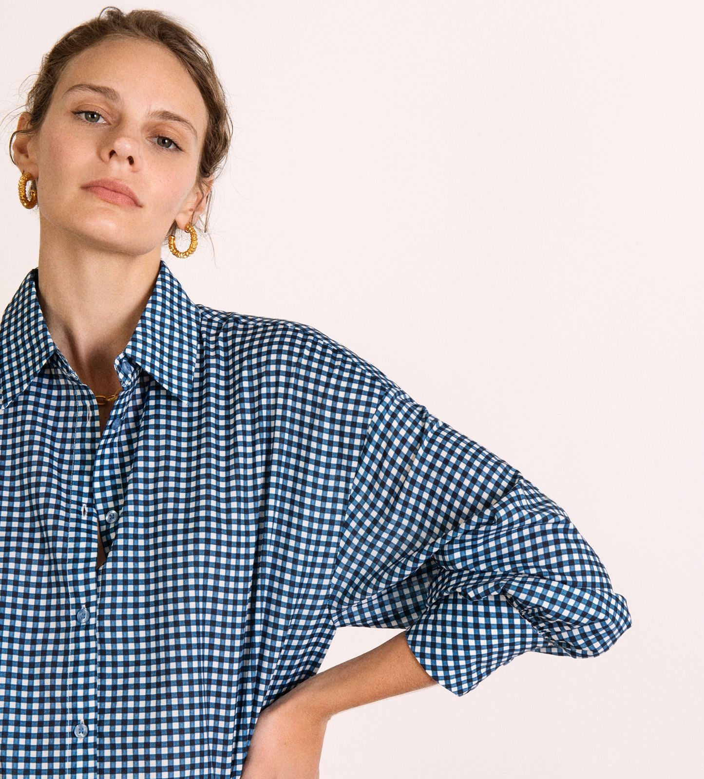 Printed cotton blouse