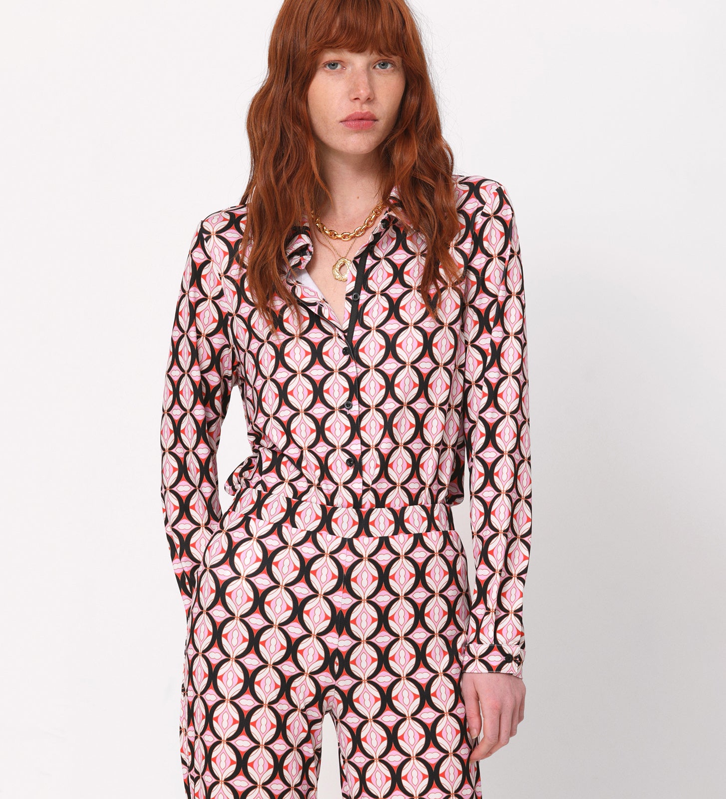 Chemise en maille imprimée