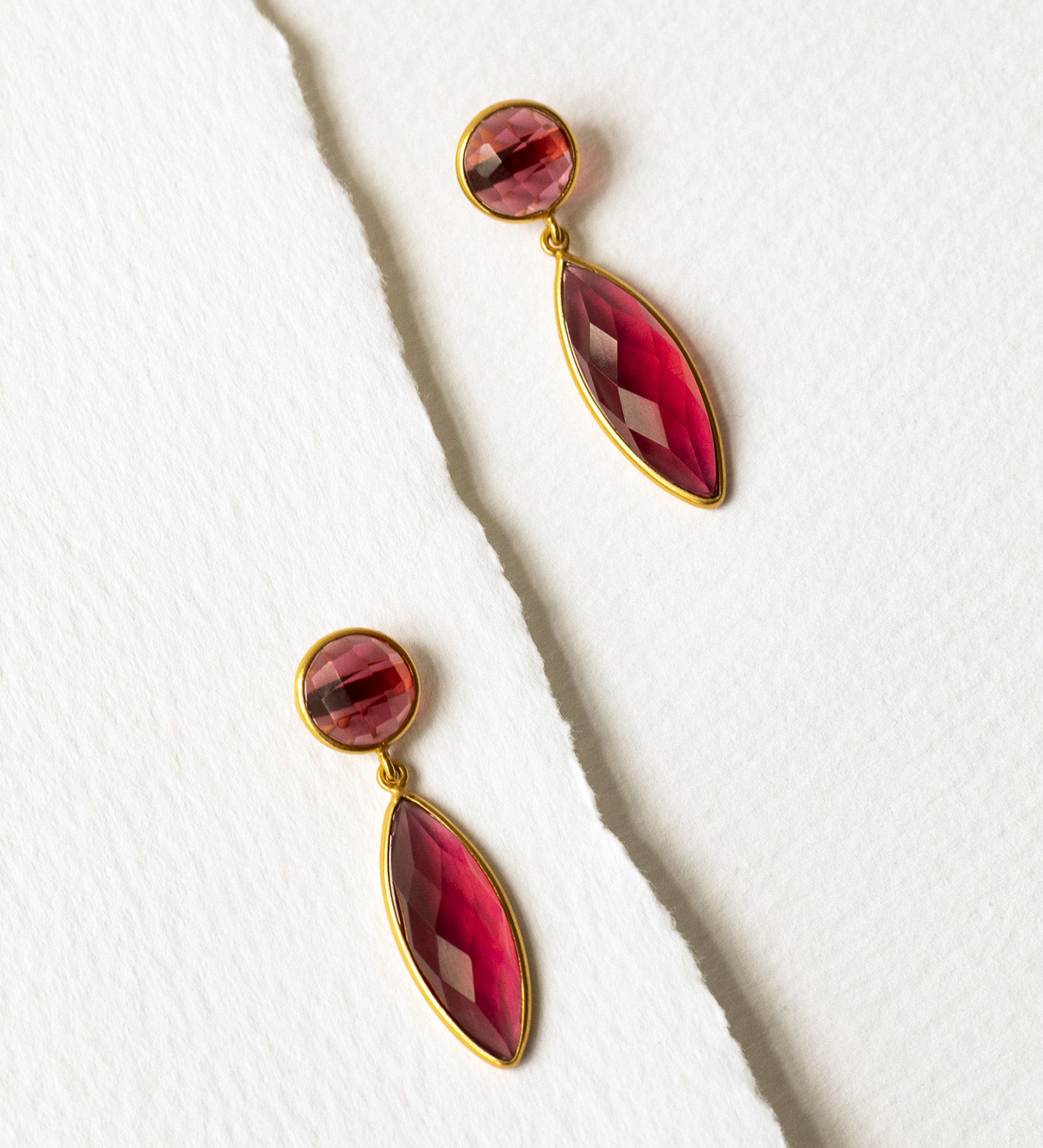 Teardrop stone earrings