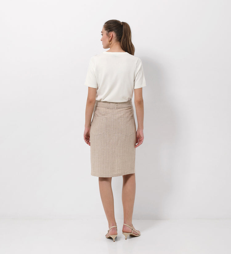 Falda tubo lino