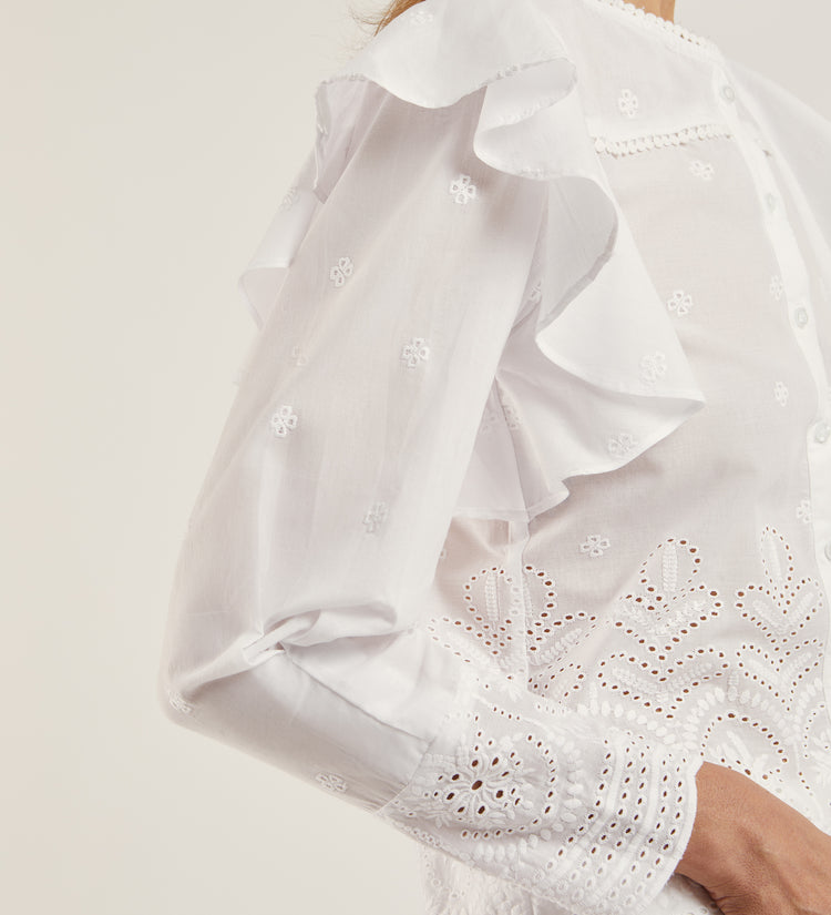 Blusa algodón bordado