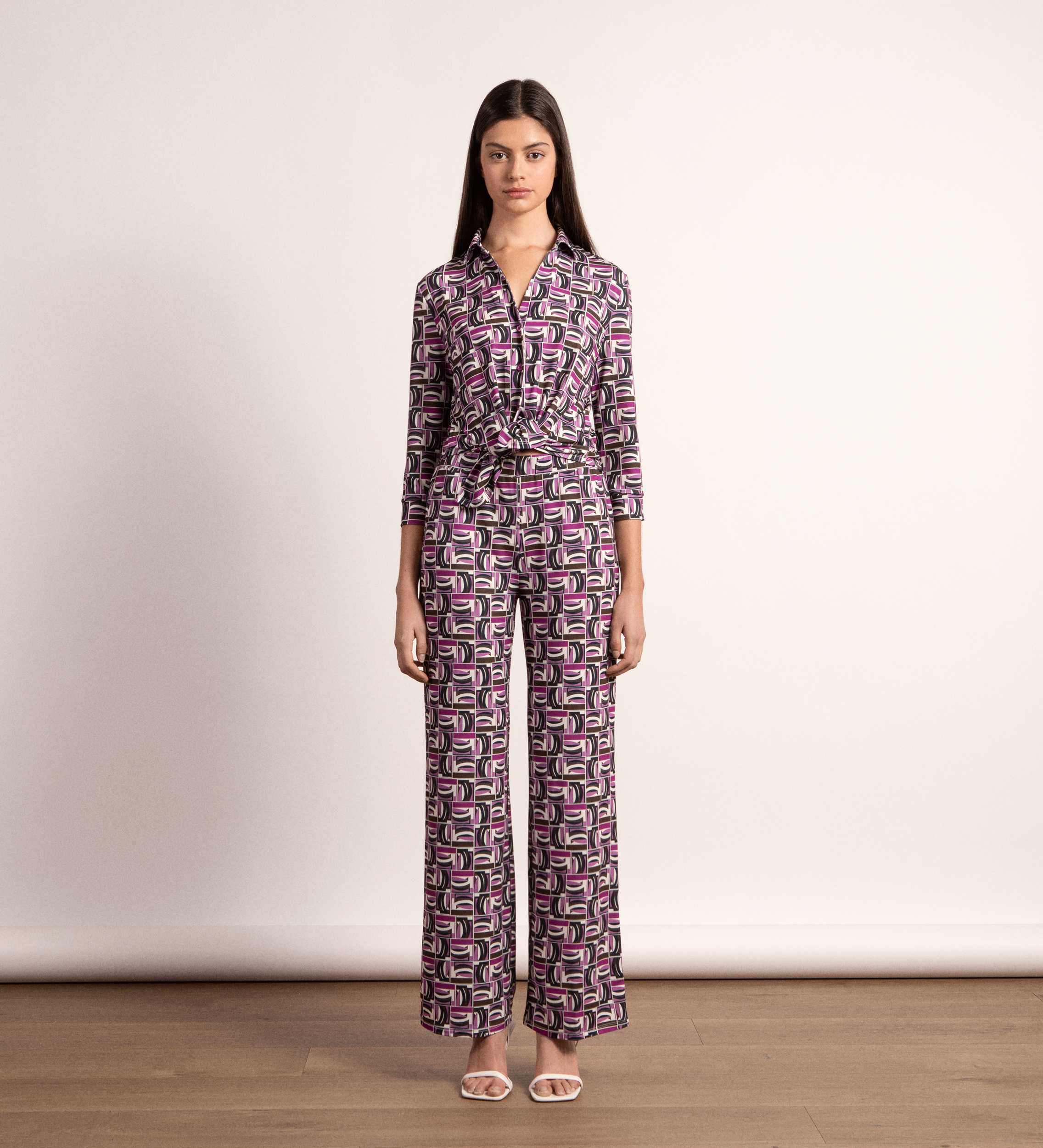 Pantalon stretch imprimé