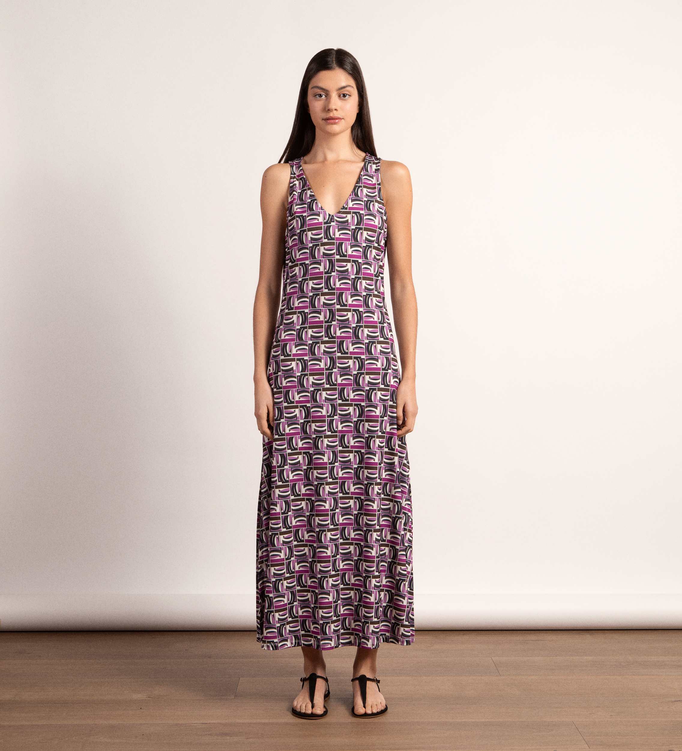 Robe en maille imprimée