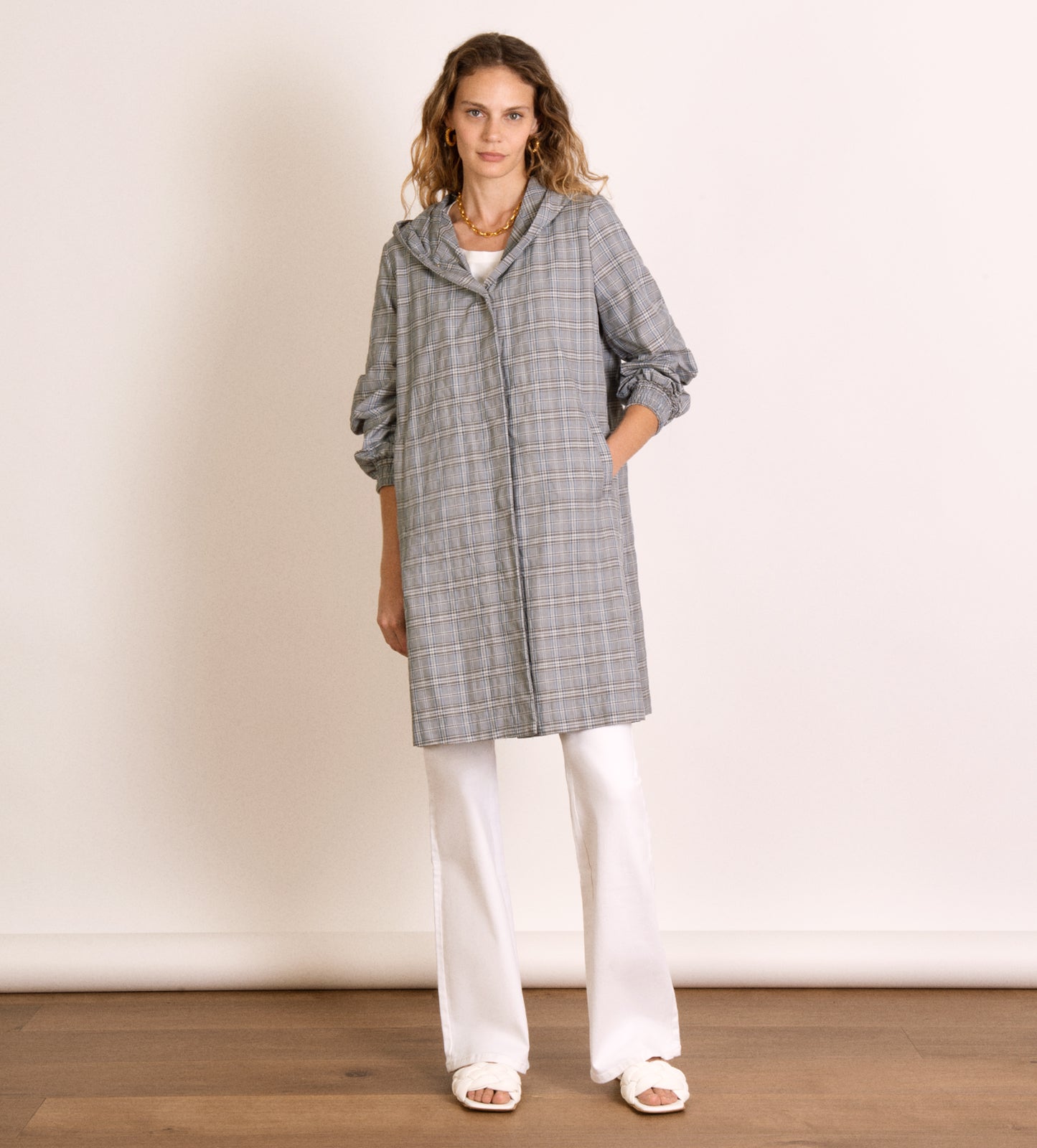 Parka jacquard cuadros