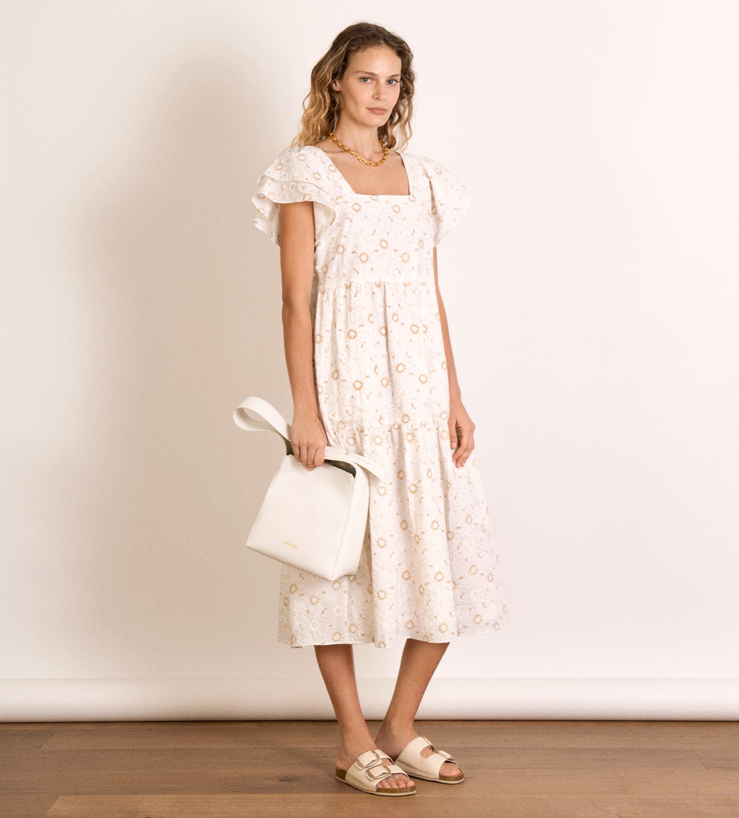 Embroidered long dress