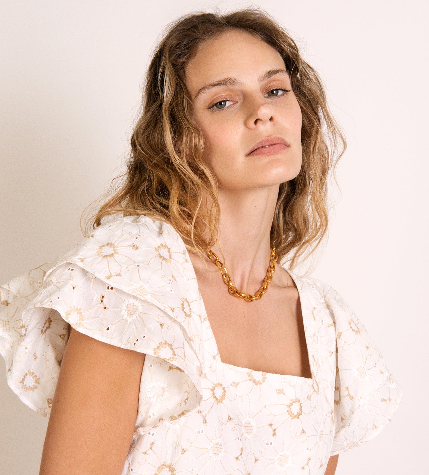 Embroidered long dress