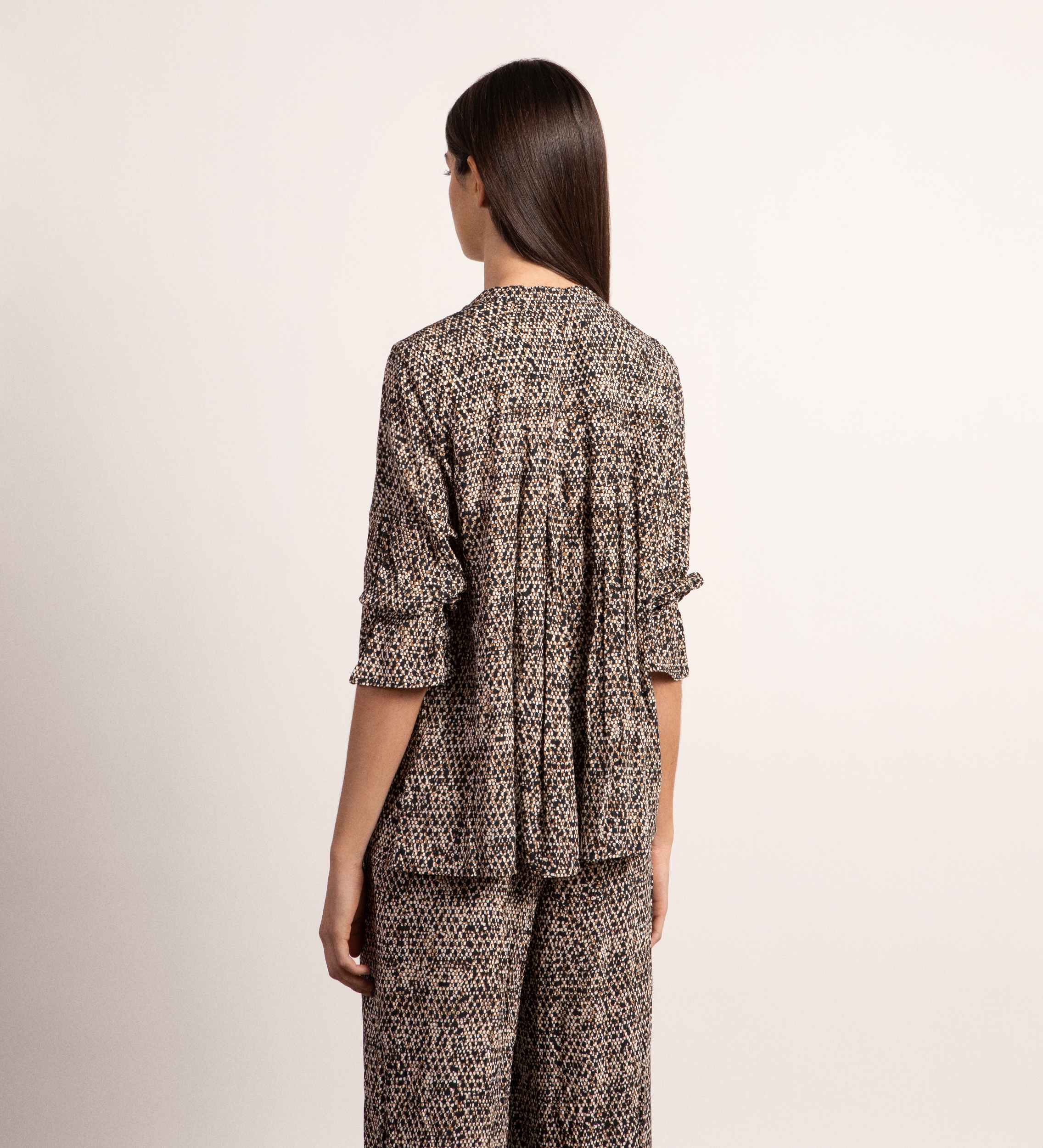 ruched shoulder blouse