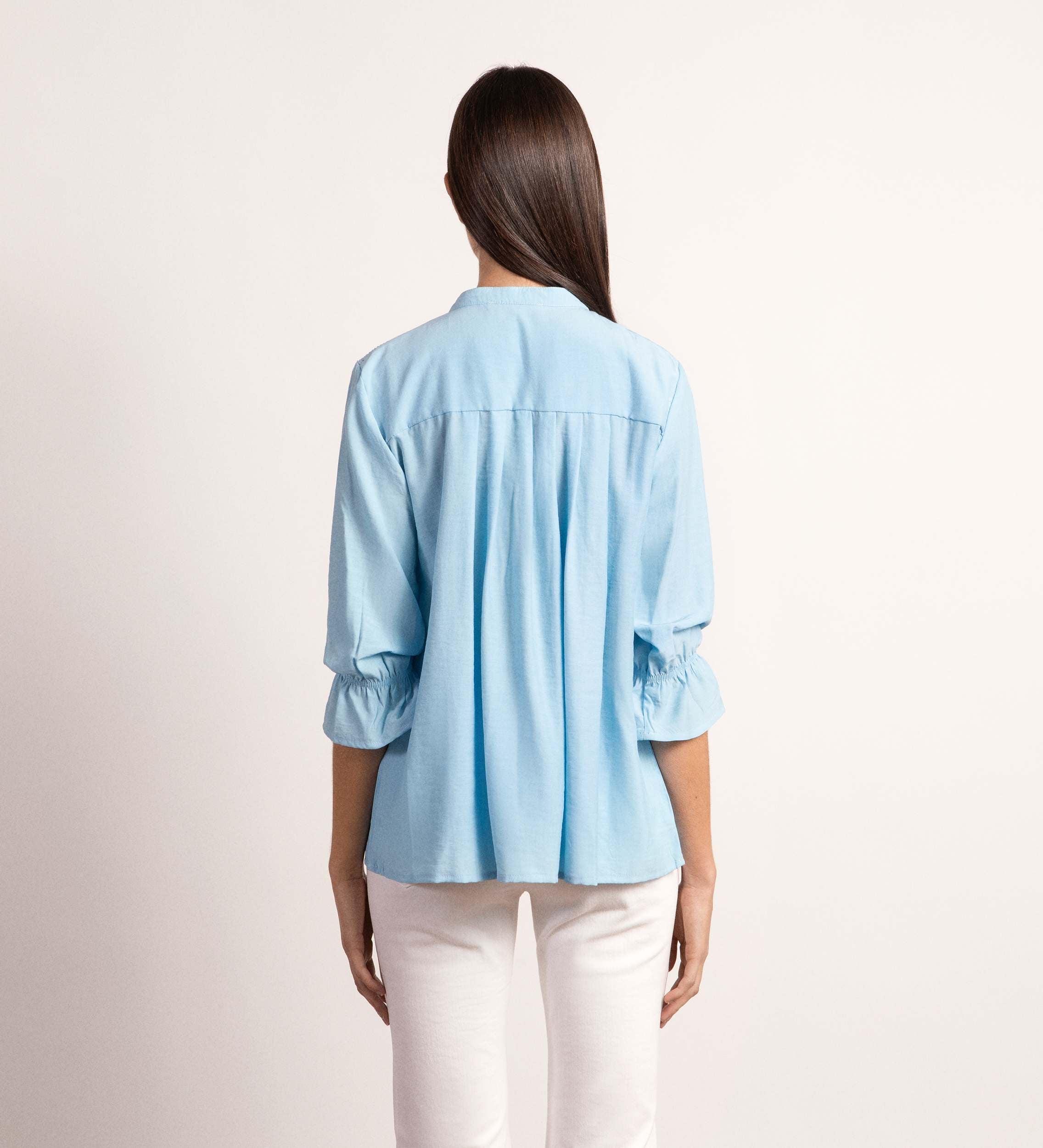 ruched shoulder blouse