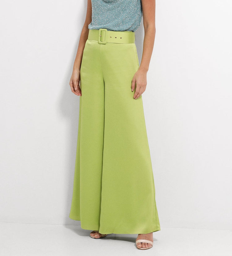 Pantalón satén ancho