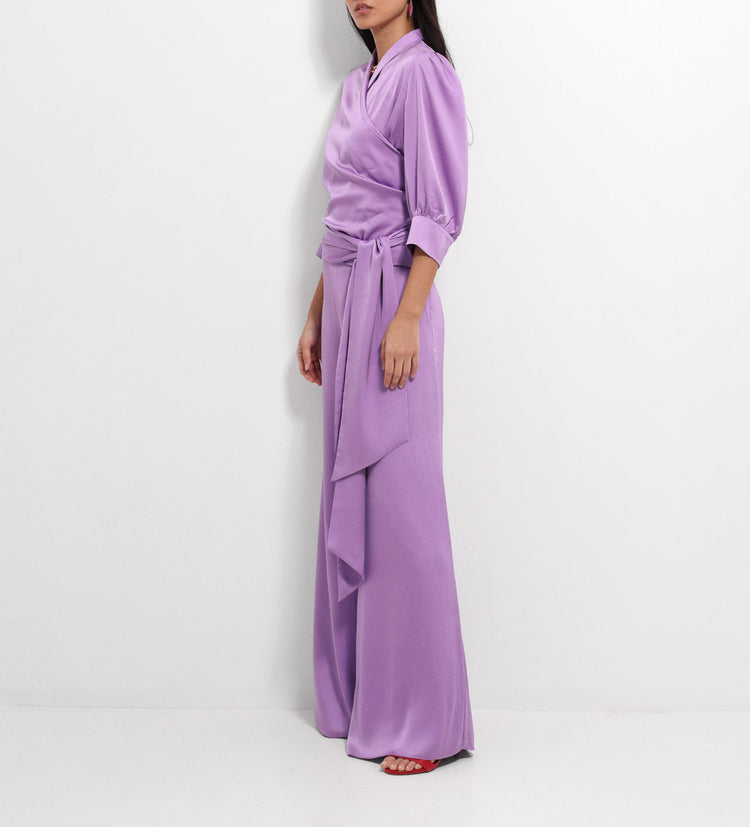 Pantalón satén ancho