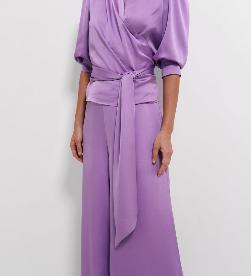 wide satin trousers