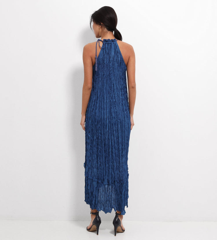 Vestido halter largo