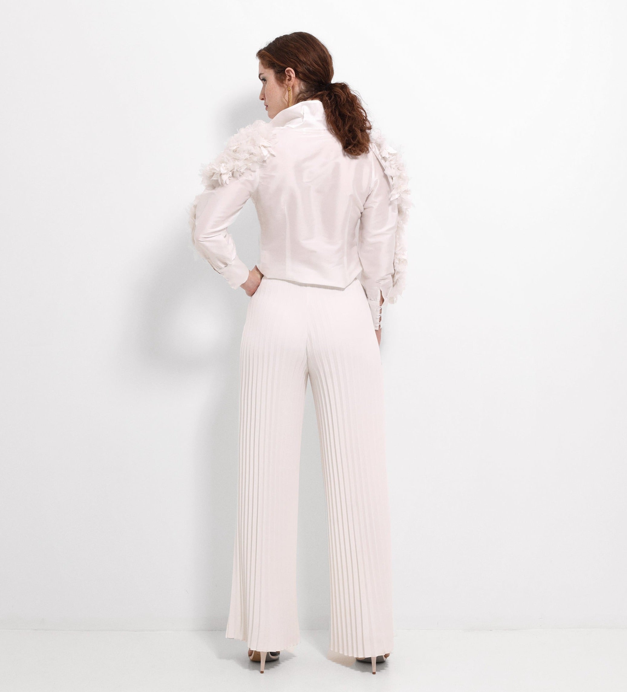 Pantalón crepé plisado
