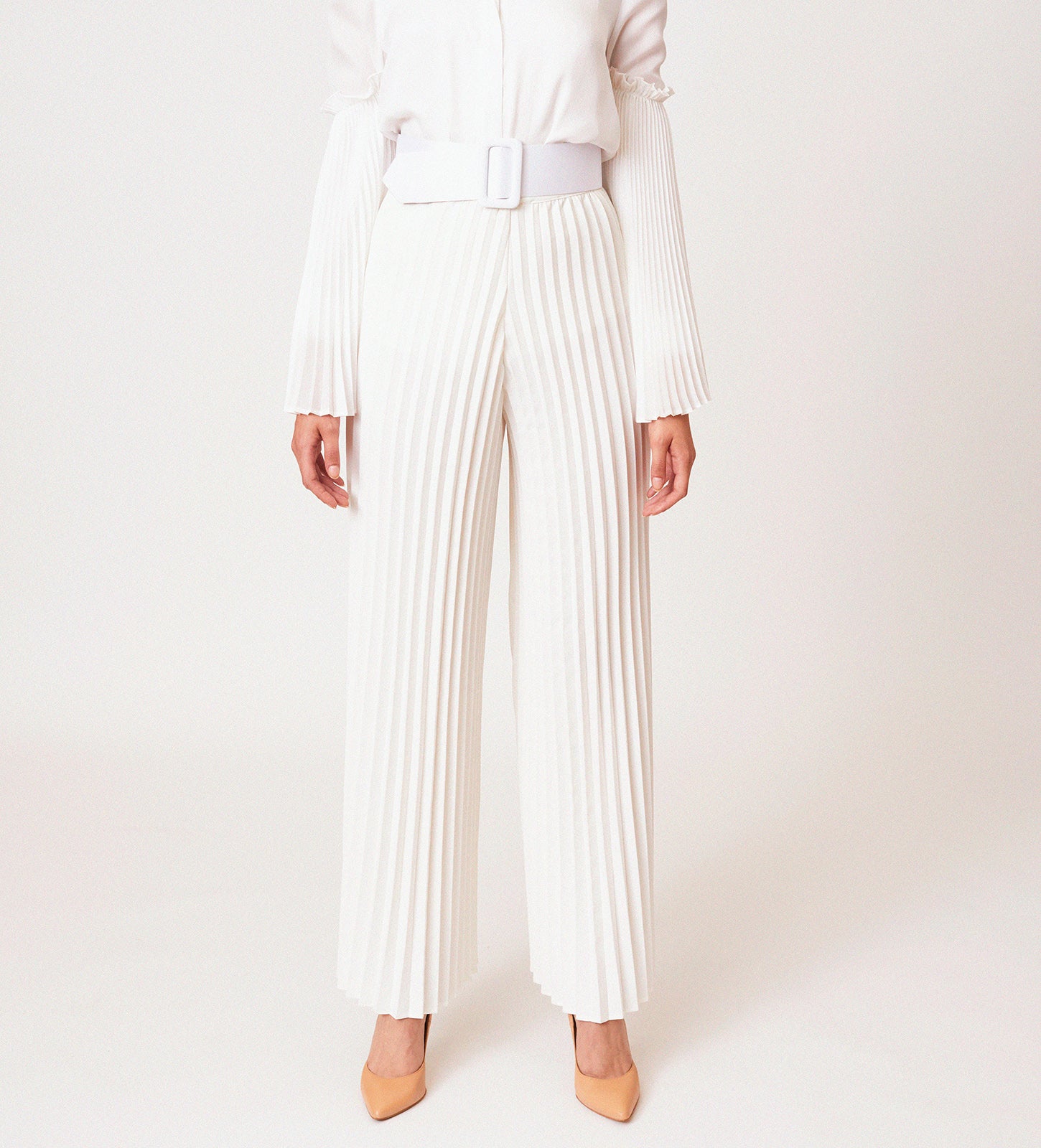 Pantalón crepé plisado