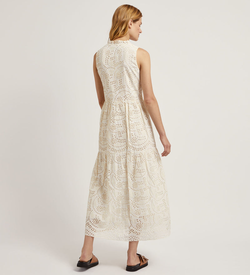 Vestido pisos algodón bordado