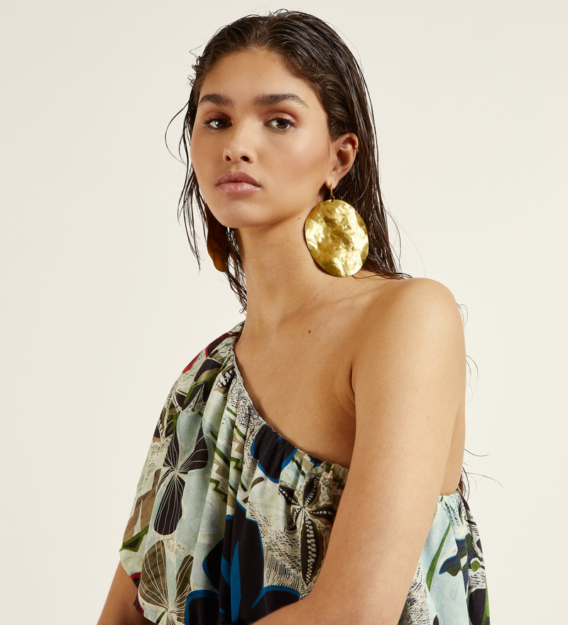 Ruffle asymmetric jumpsuit