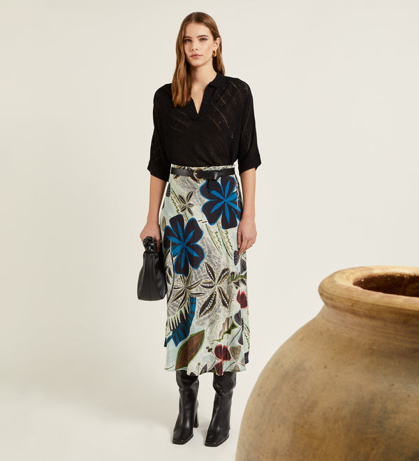 Flowy midi skirt