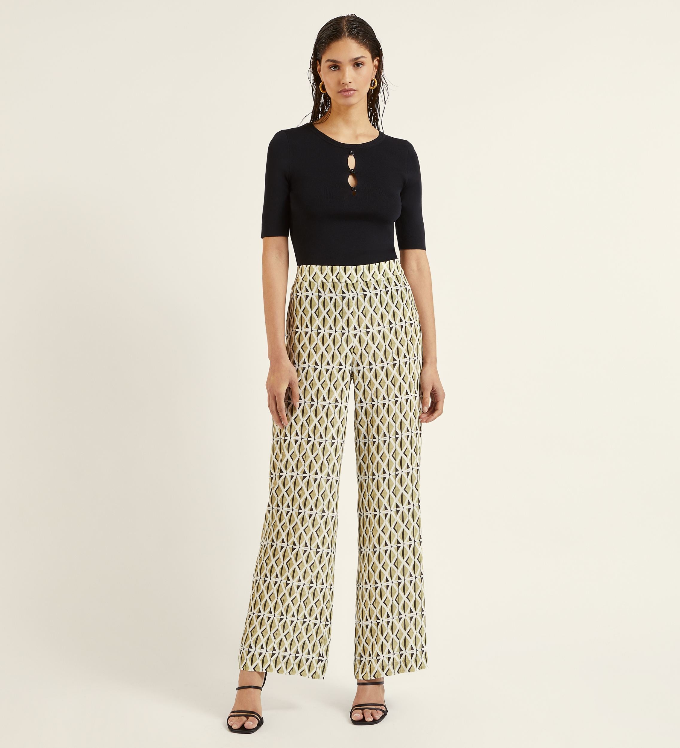 Pantalón fluído estampado