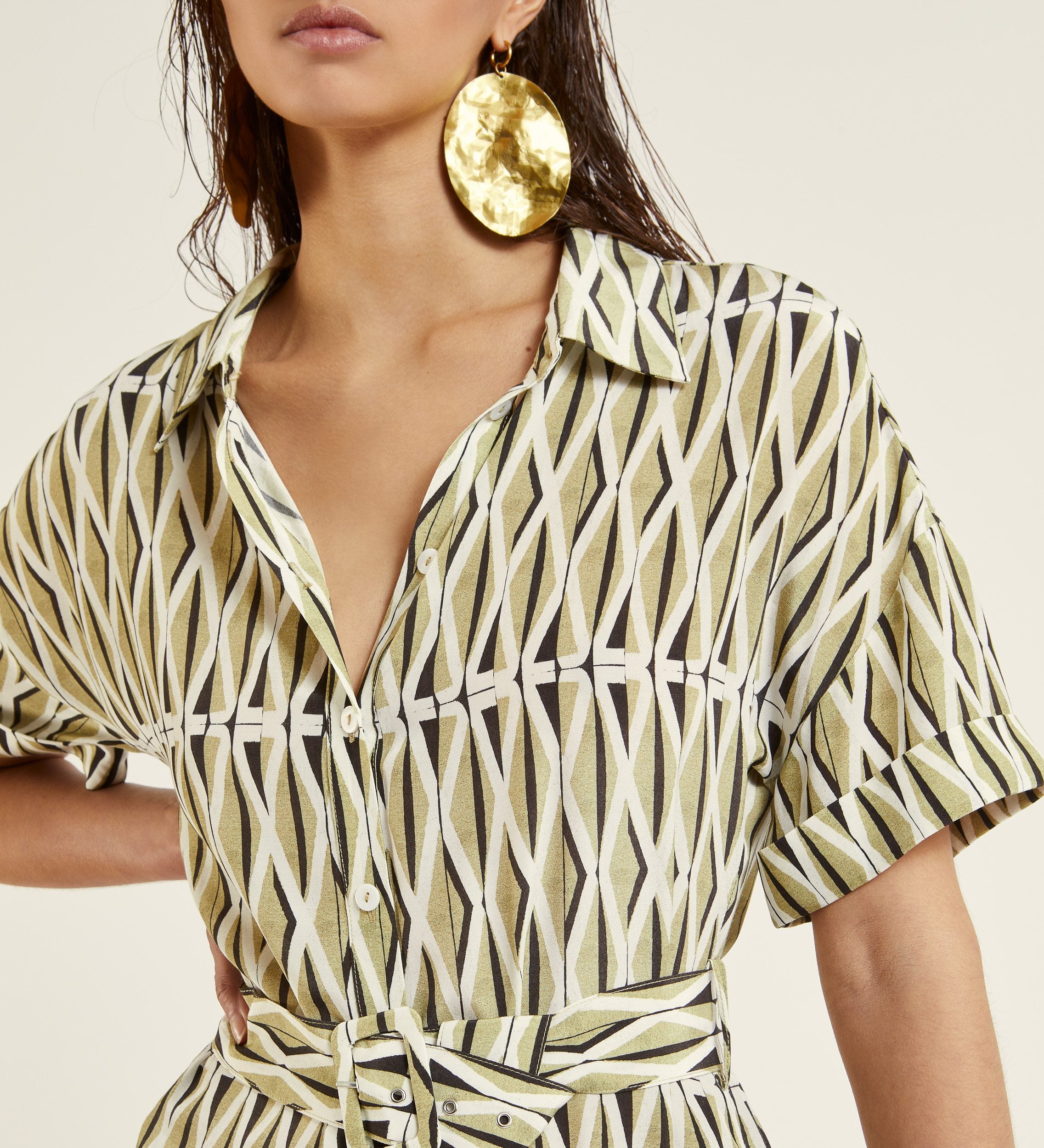 Vestido camisero fluido