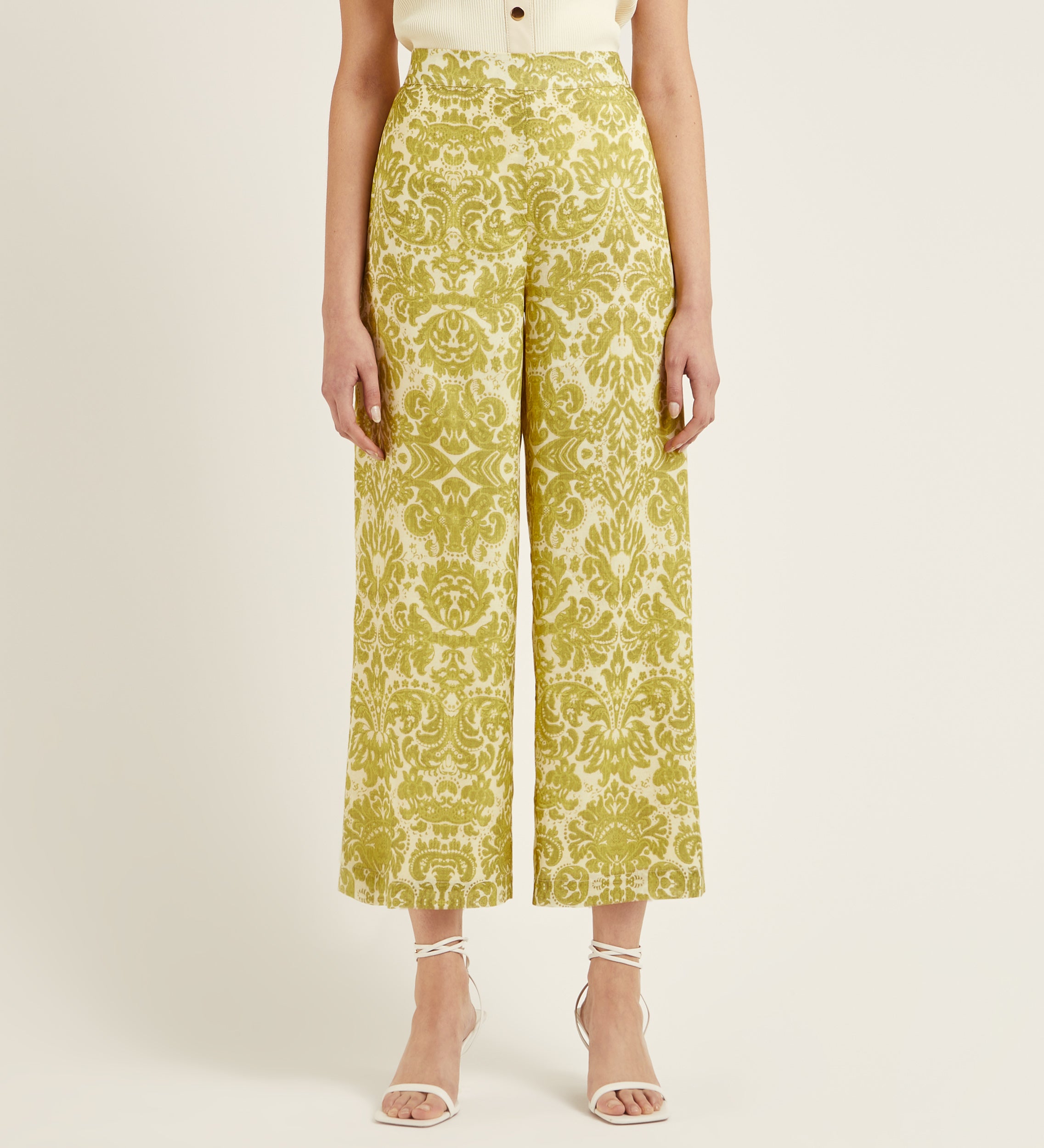 Pantalón crop estampado