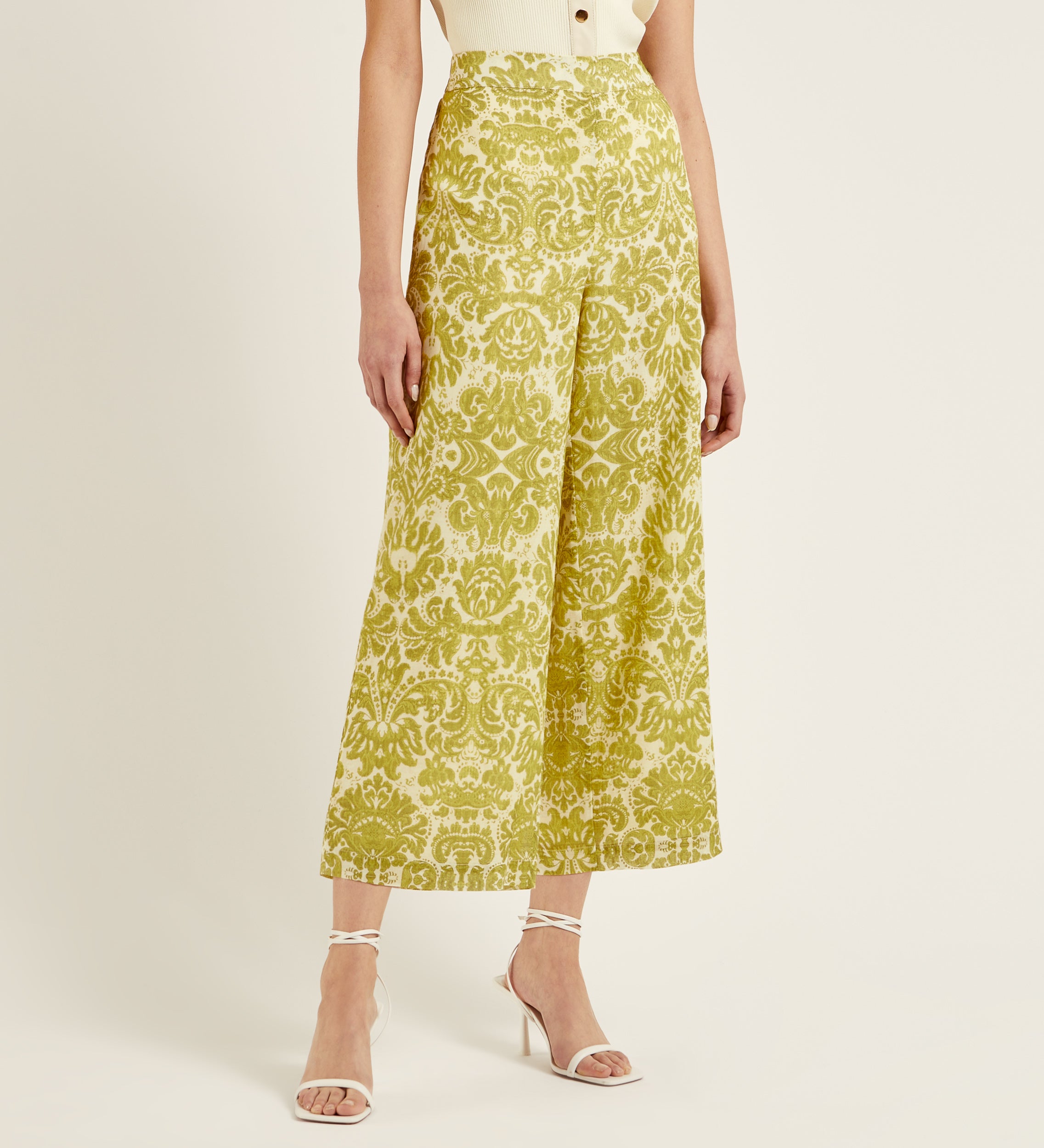 Pantalón crop estampado