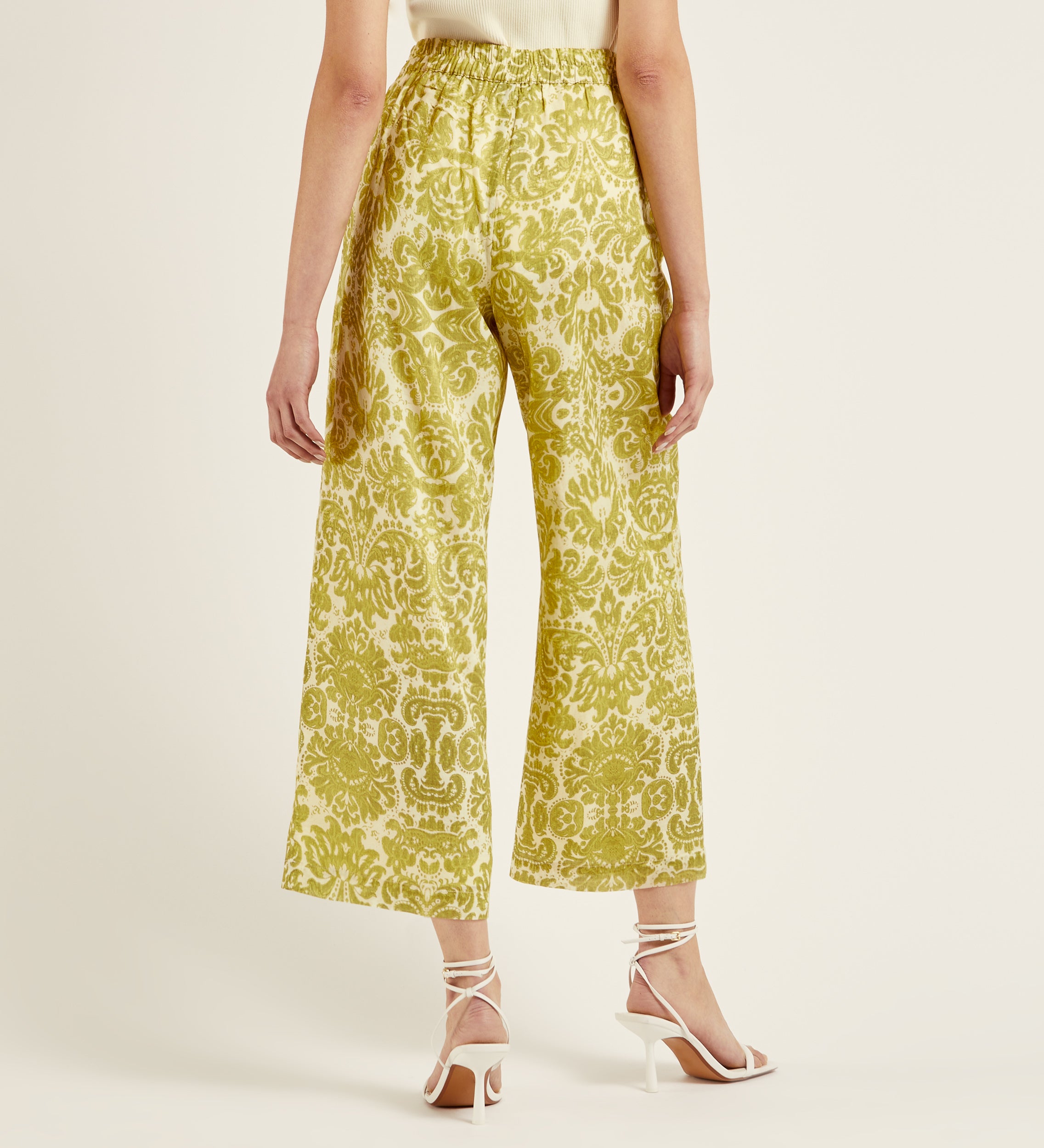 Pantalón crop estampado