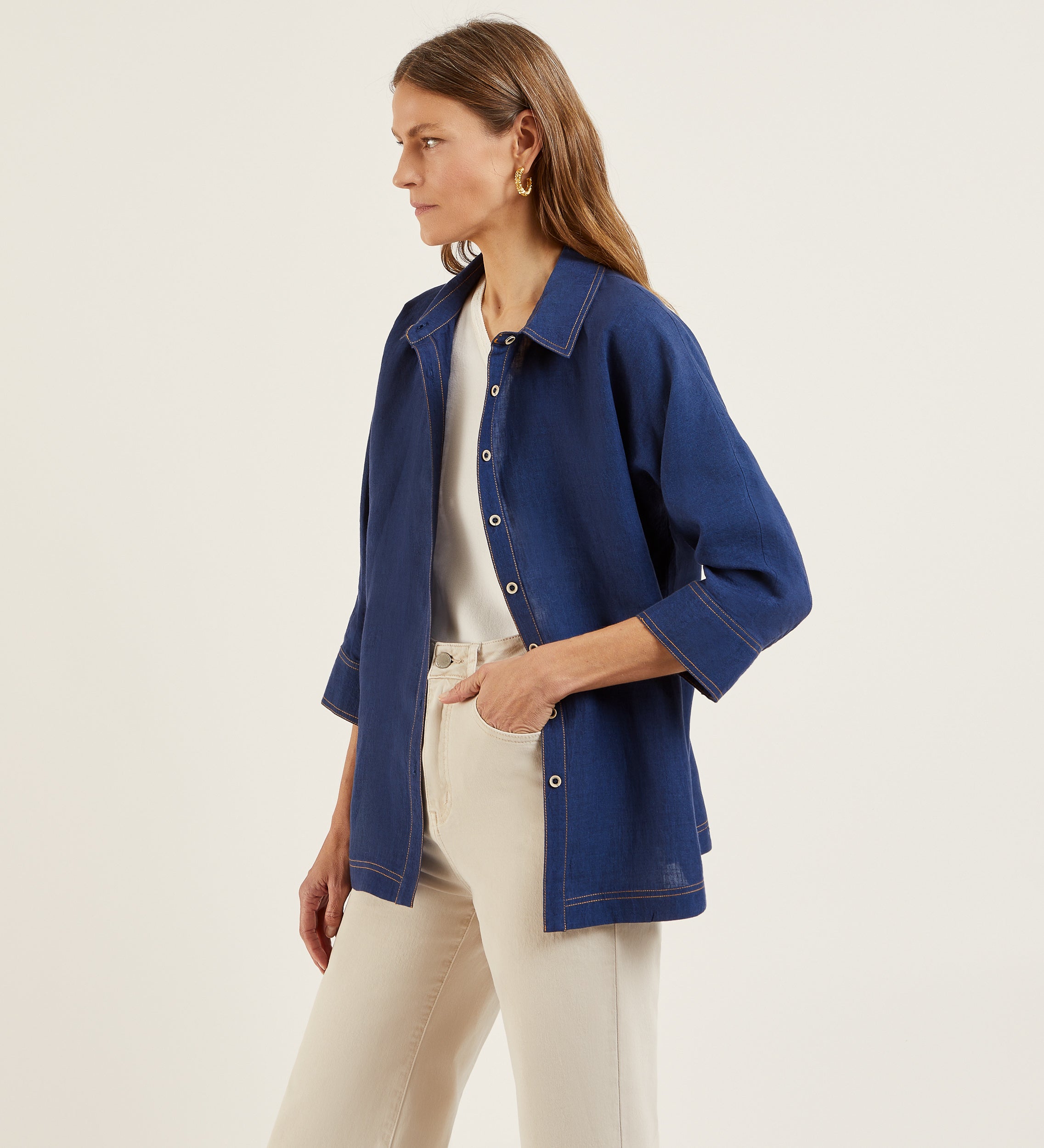 Oversize linen blouse
