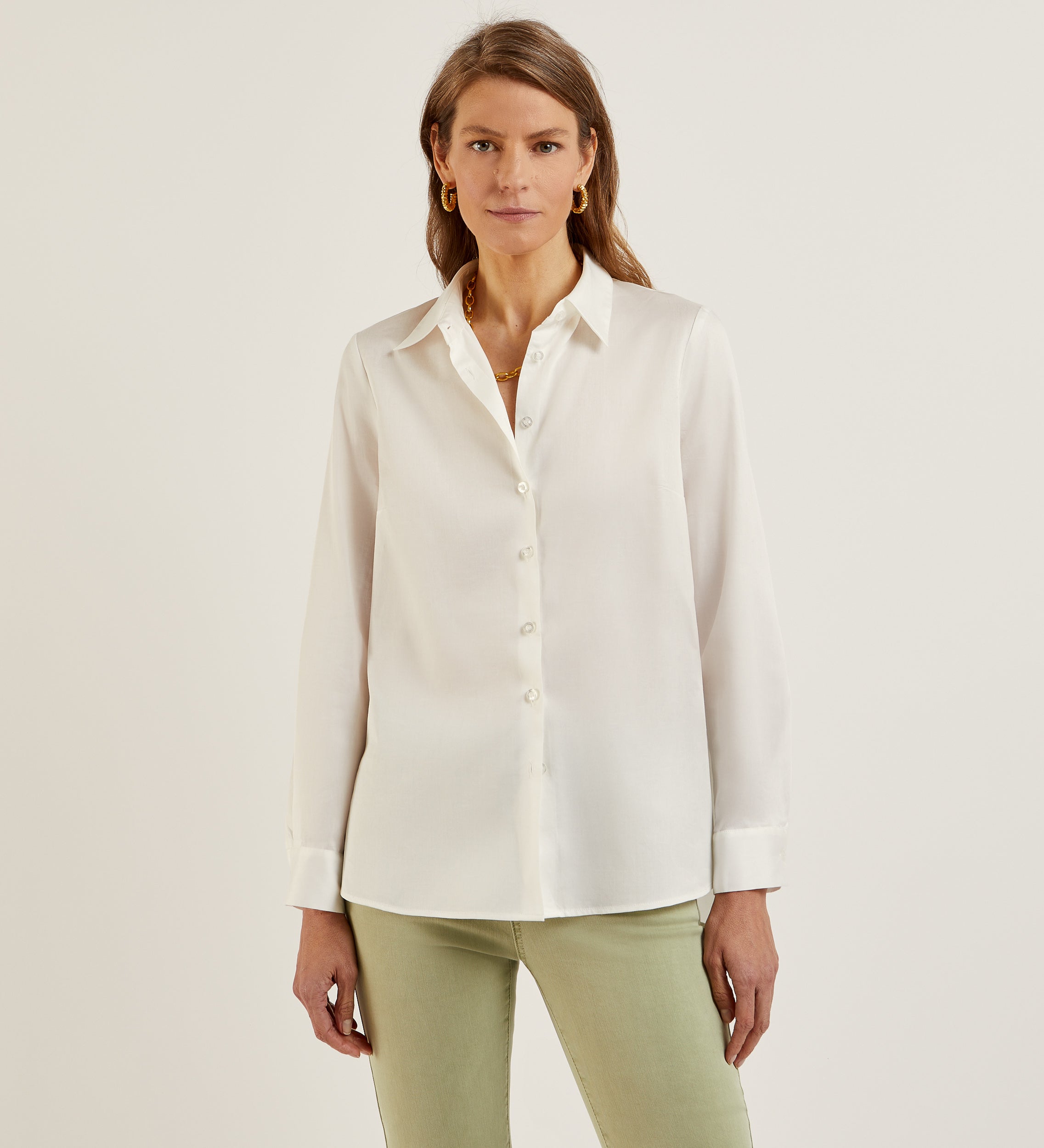 Chemise droite en coton