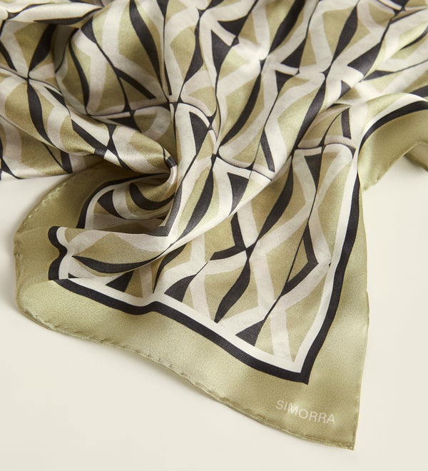 Printed silk scarf