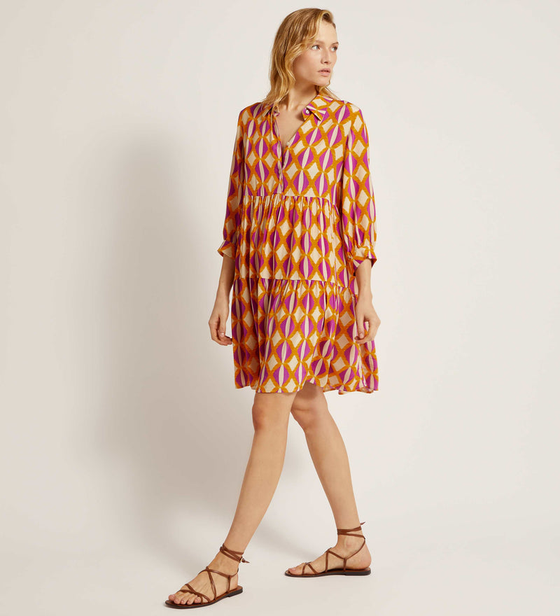 Vestido babydoll estampado