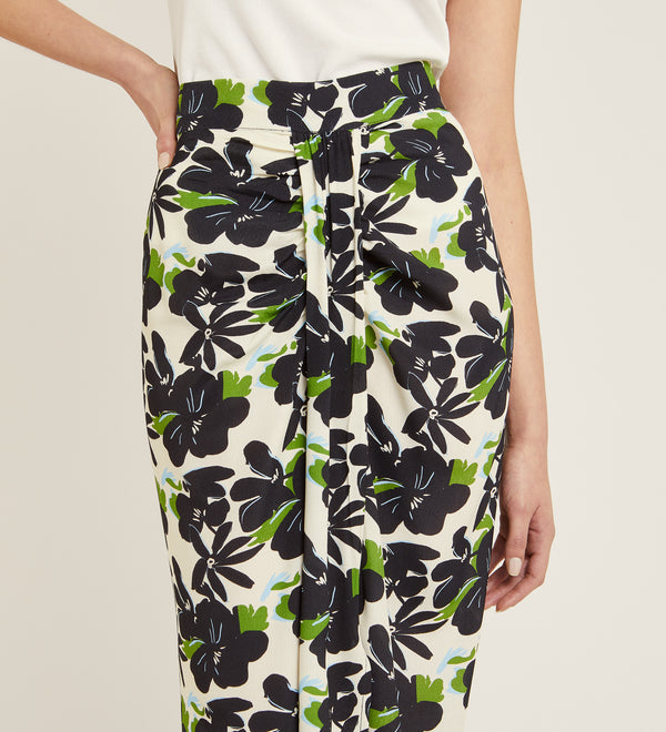 Printed midi skirt