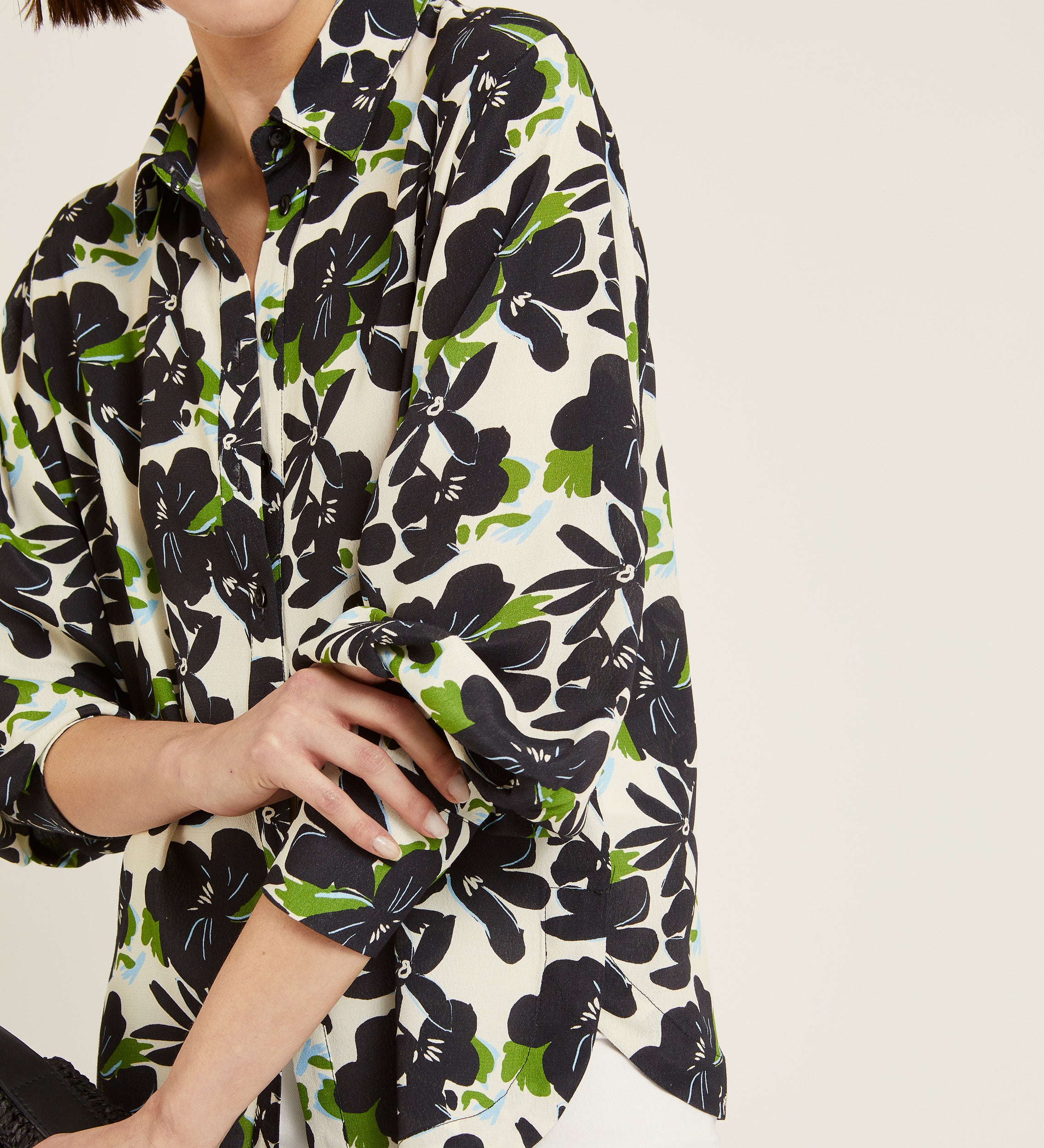 Blusa estampada manga abullonada