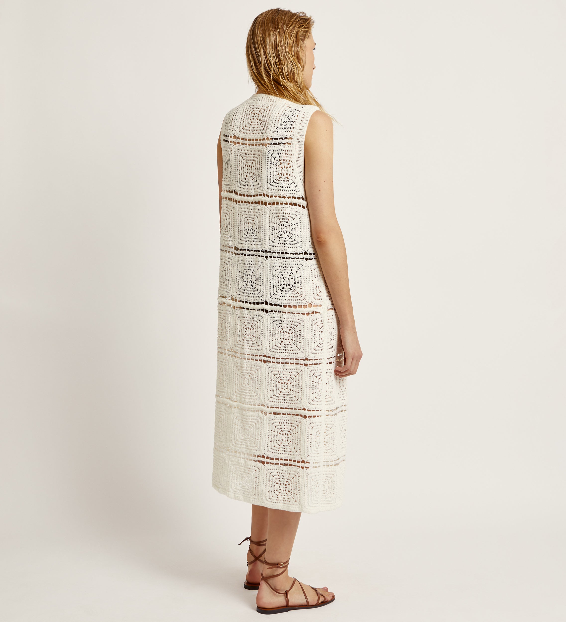 Gilet long au crochet