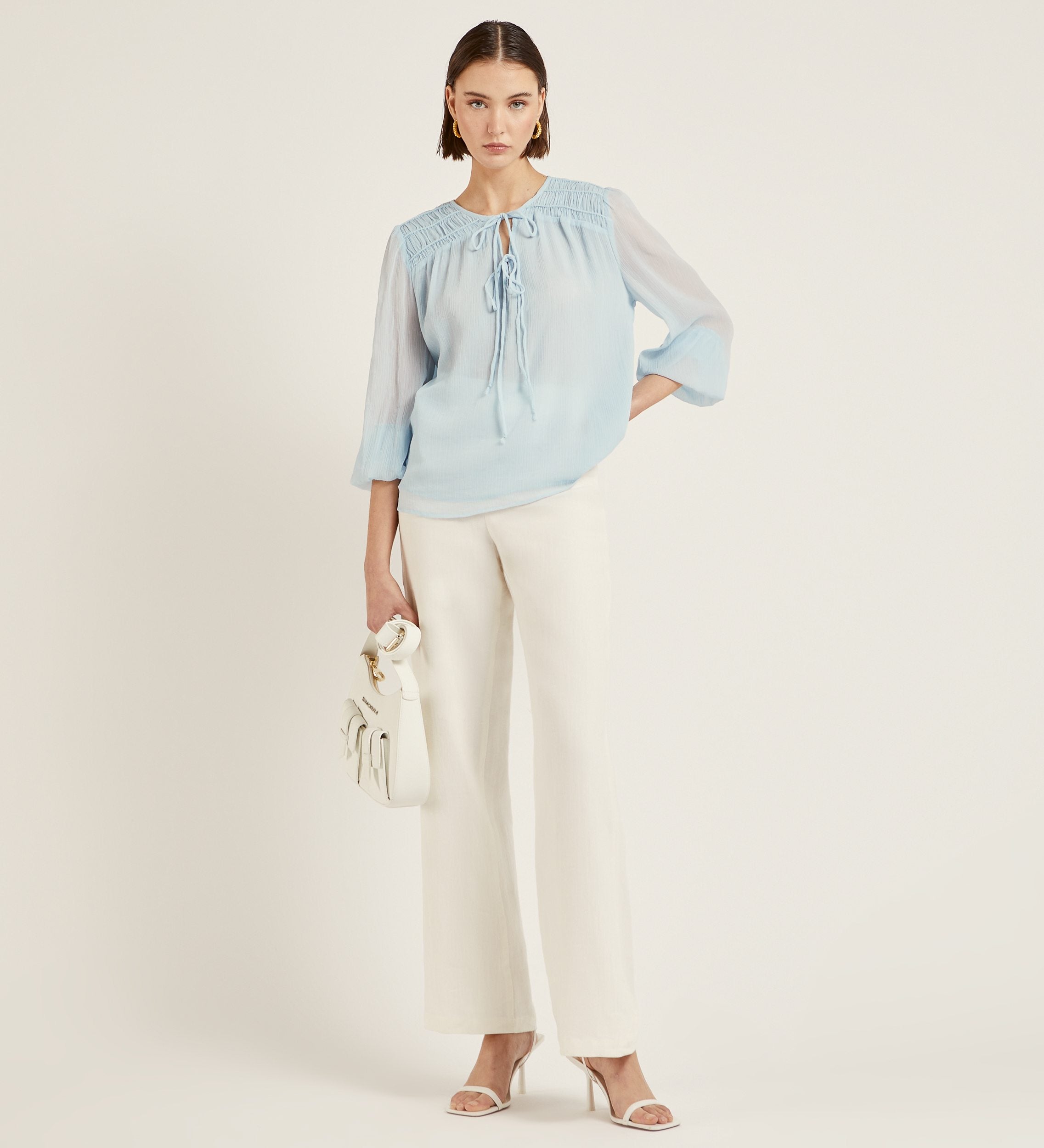 Blusa tejido efecto arrugado