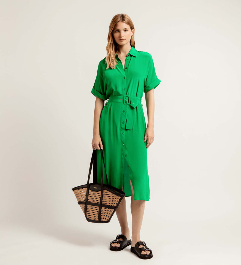 Vestido camisero fluido