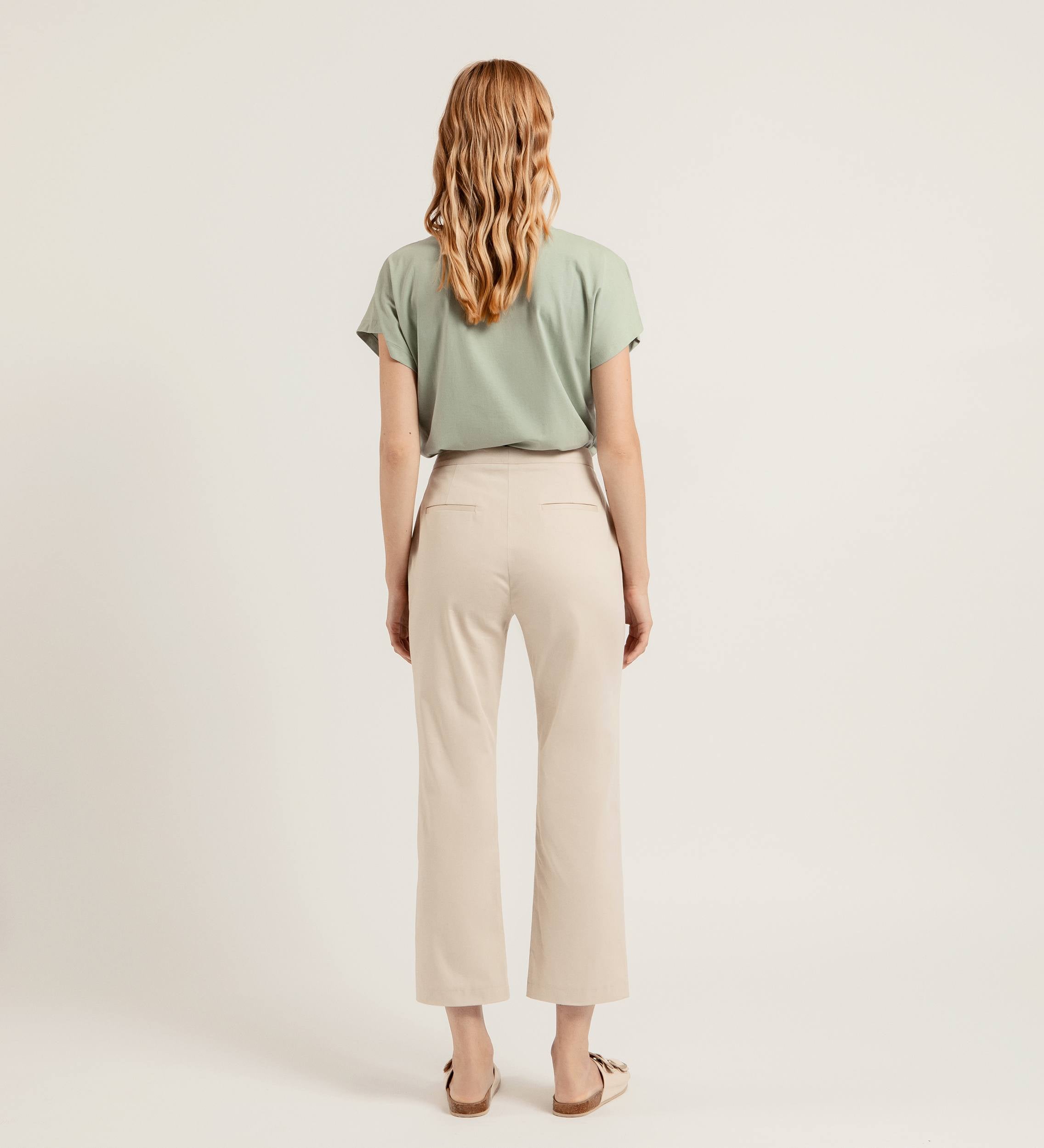 Pantalon crop ancho