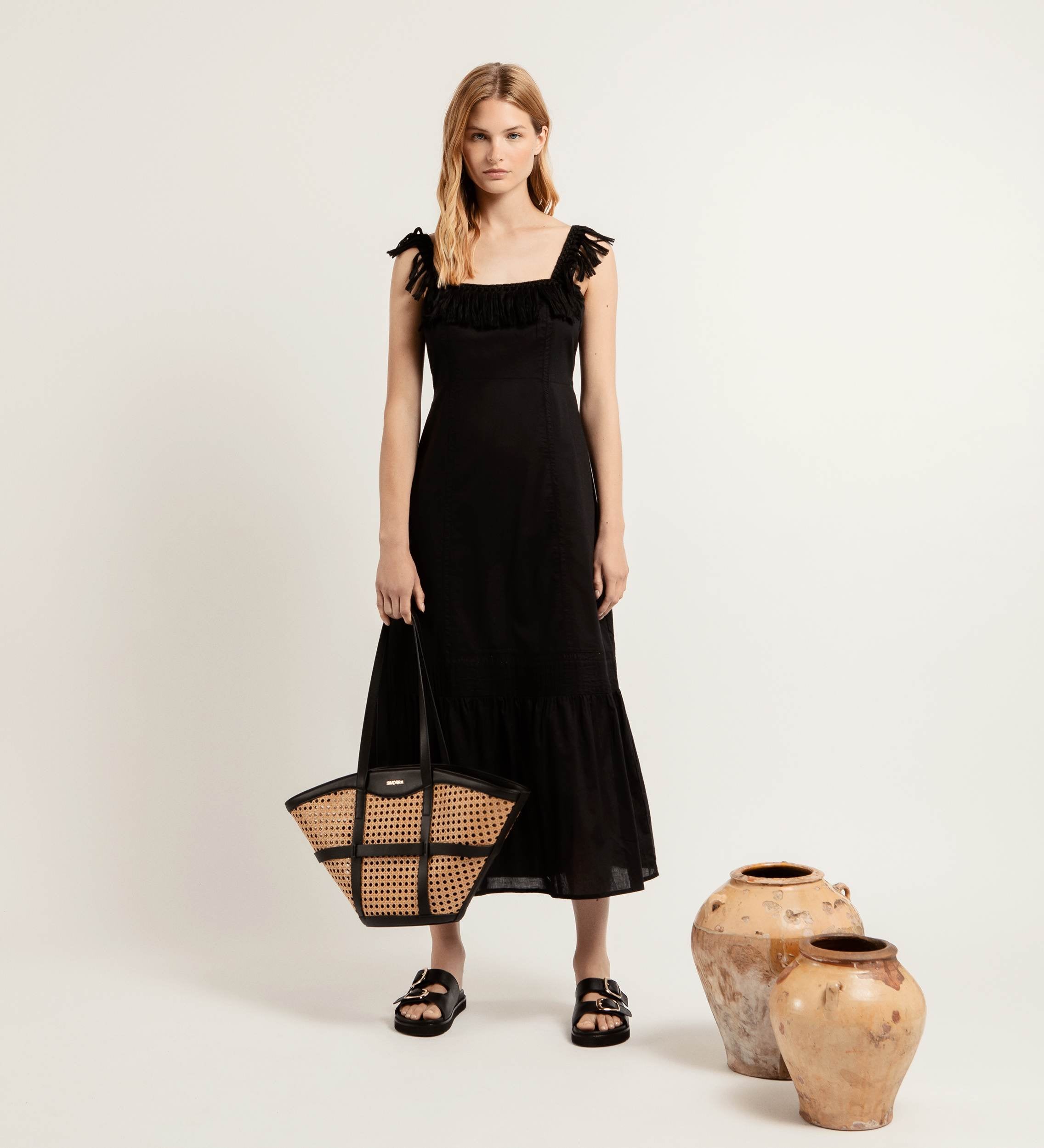 Robe midi à franges
