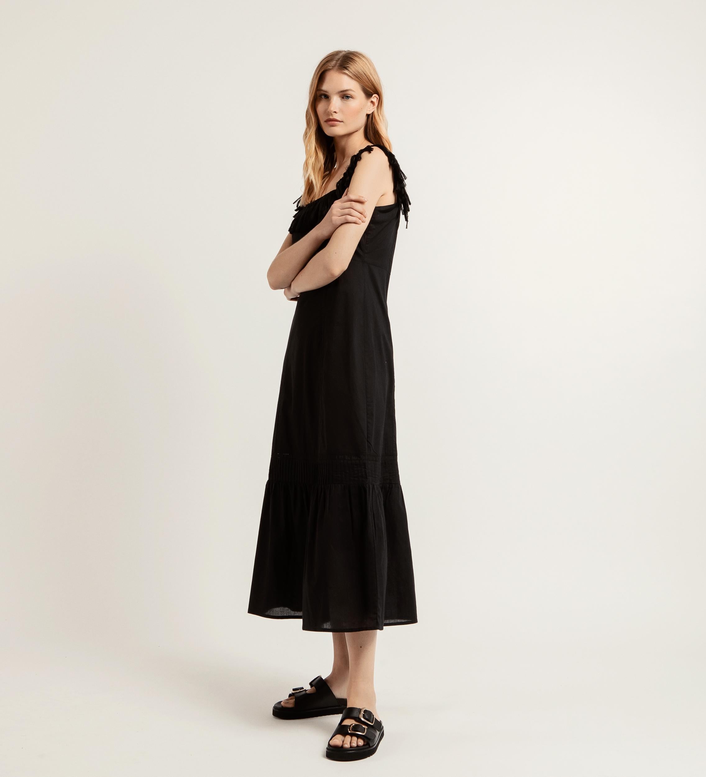 Robe midi à franges