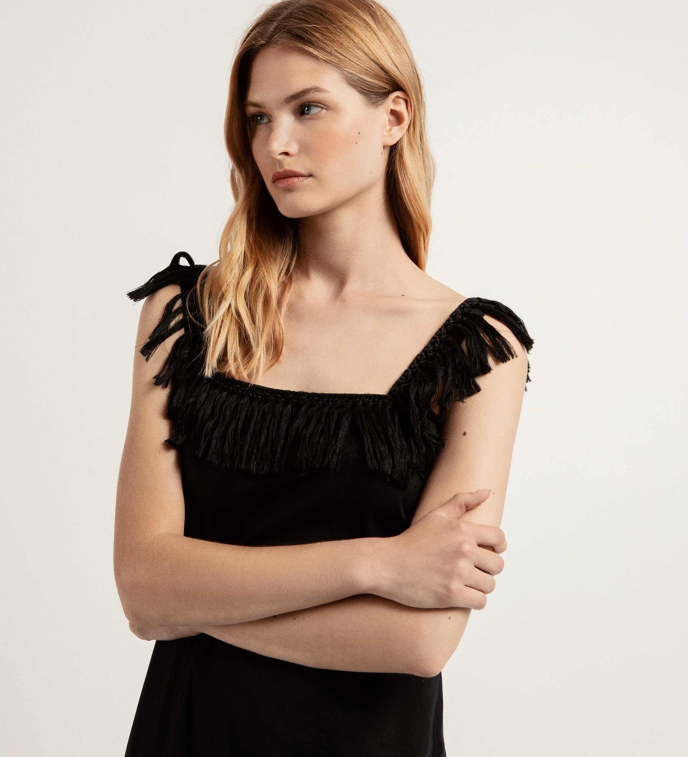 Robe midi à franges