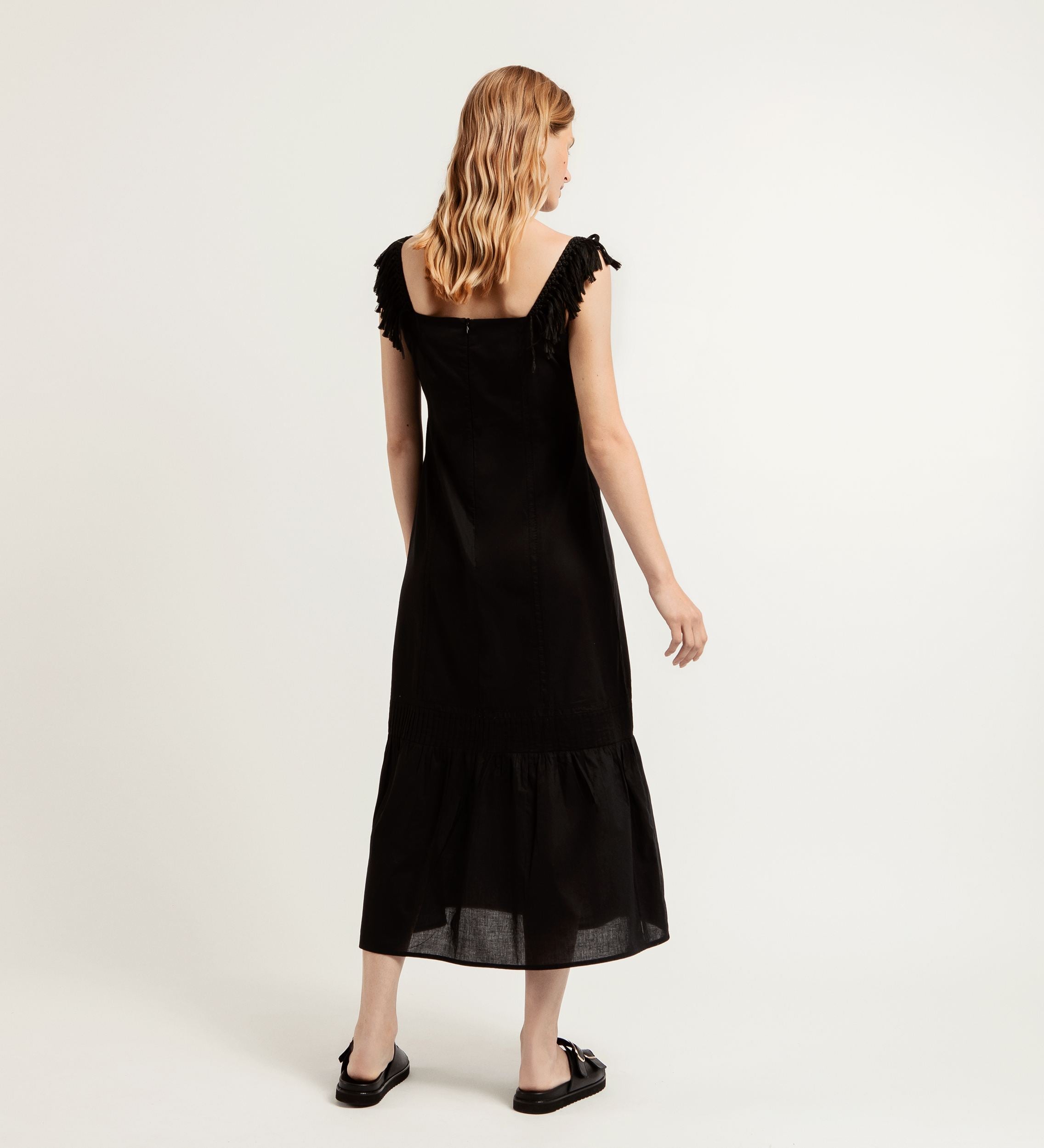 Robe midi à franges