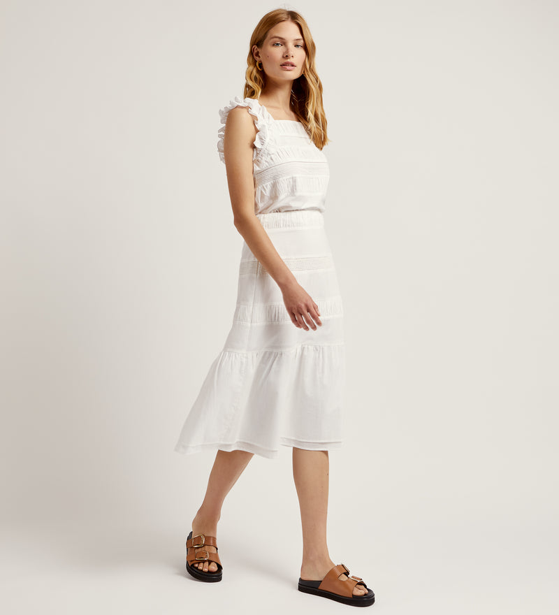 Falda midi volante