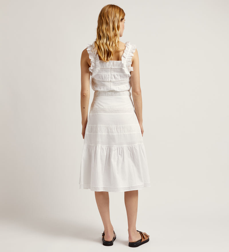 Falda midi volante