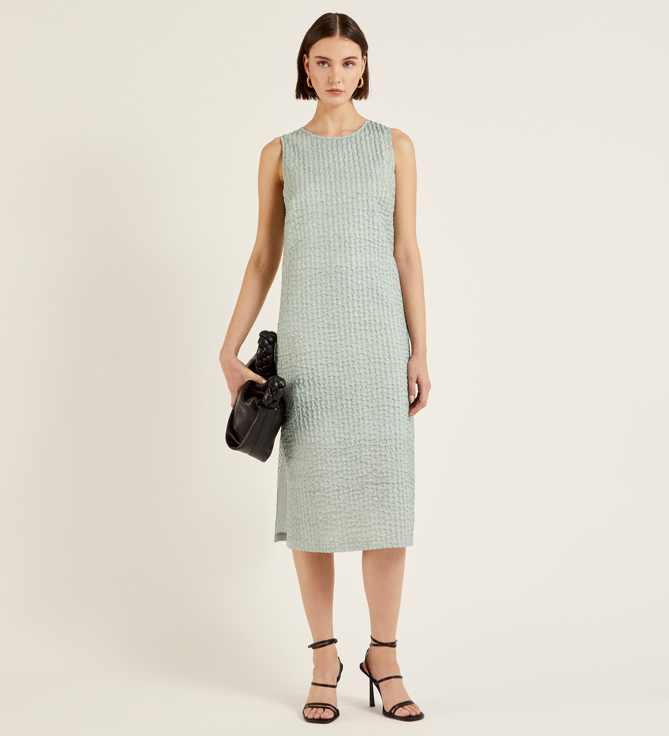 Robe midi texturée
